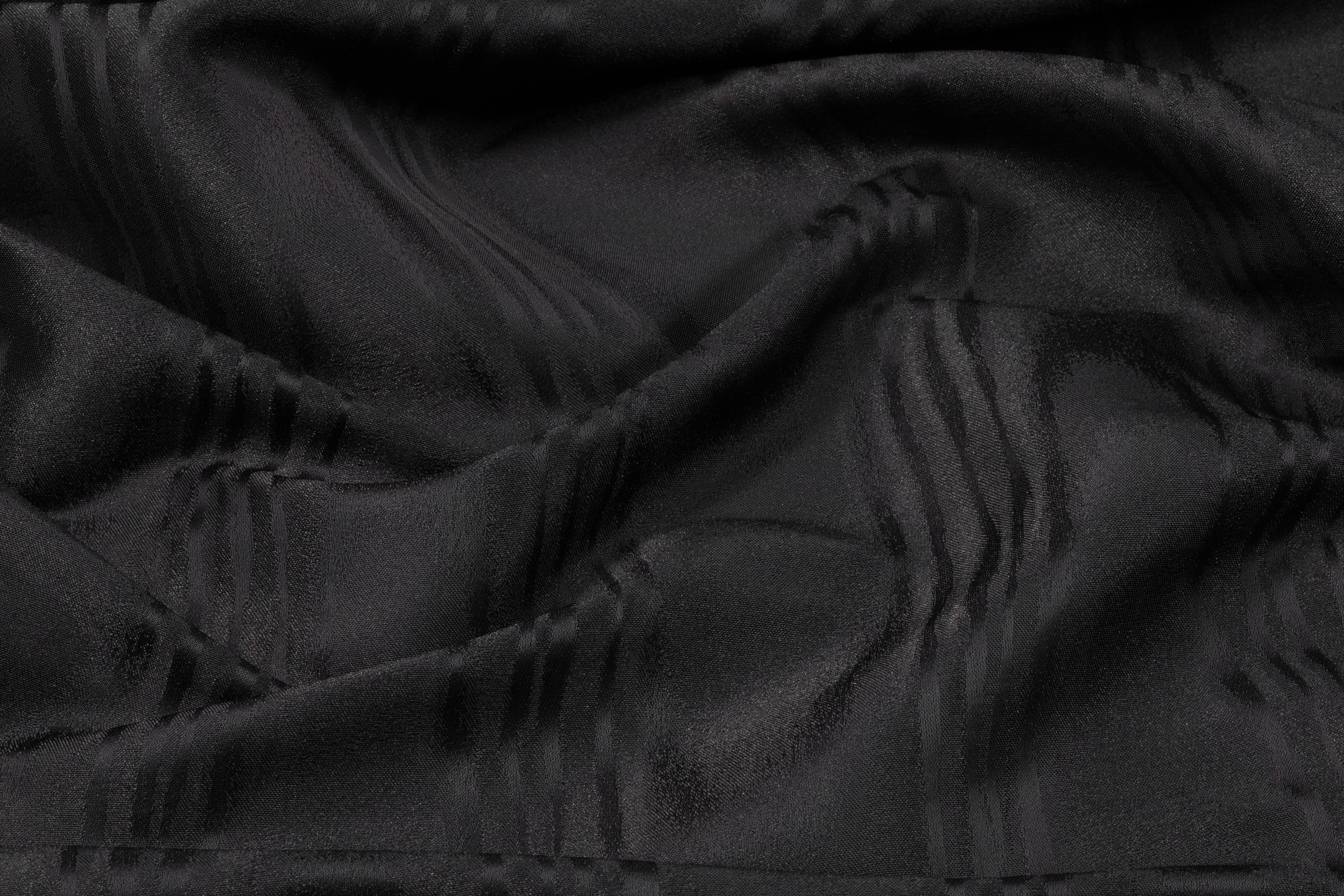 Italian Moiré Jacquard - Black