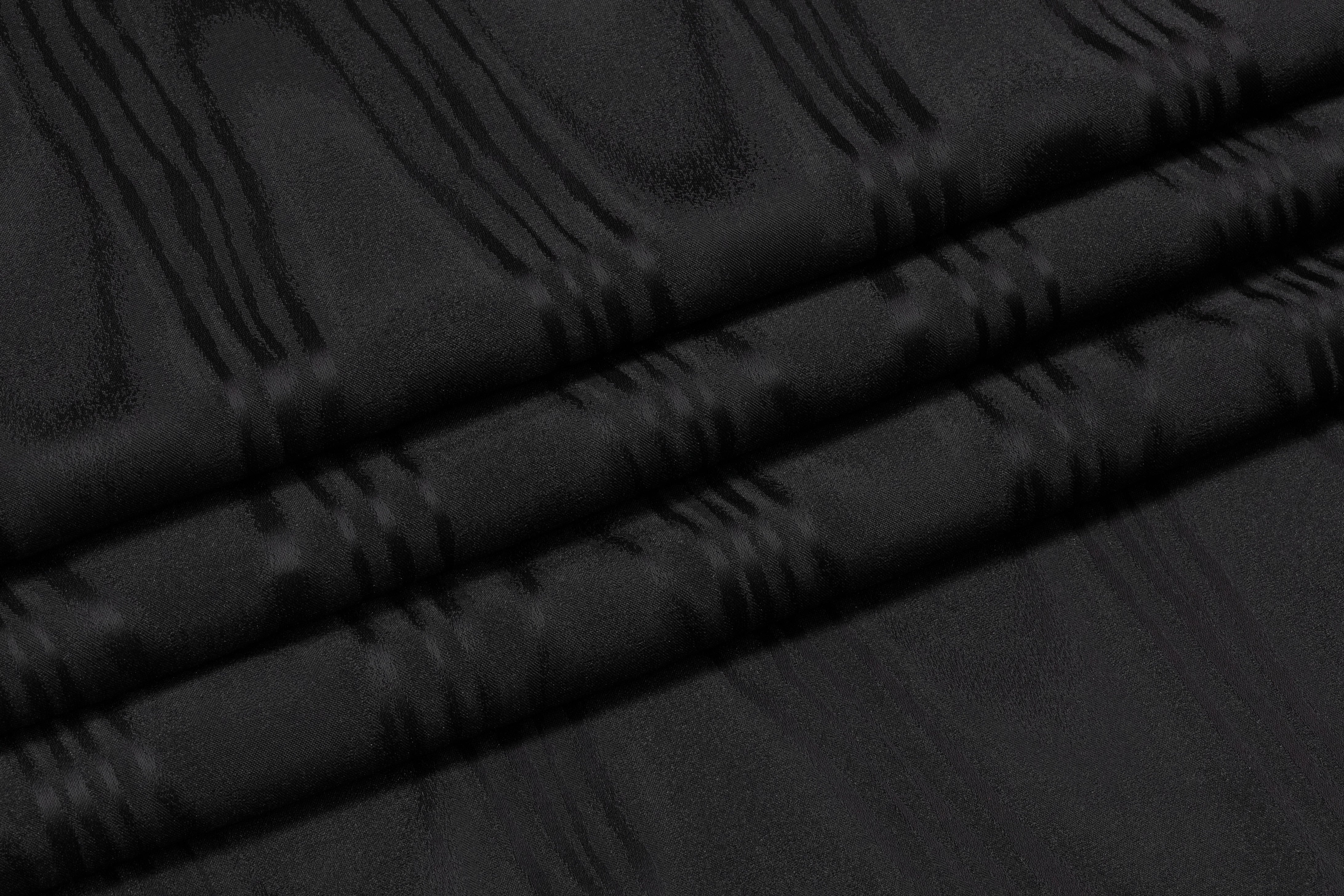 Italian Moiré Jacquard - Black