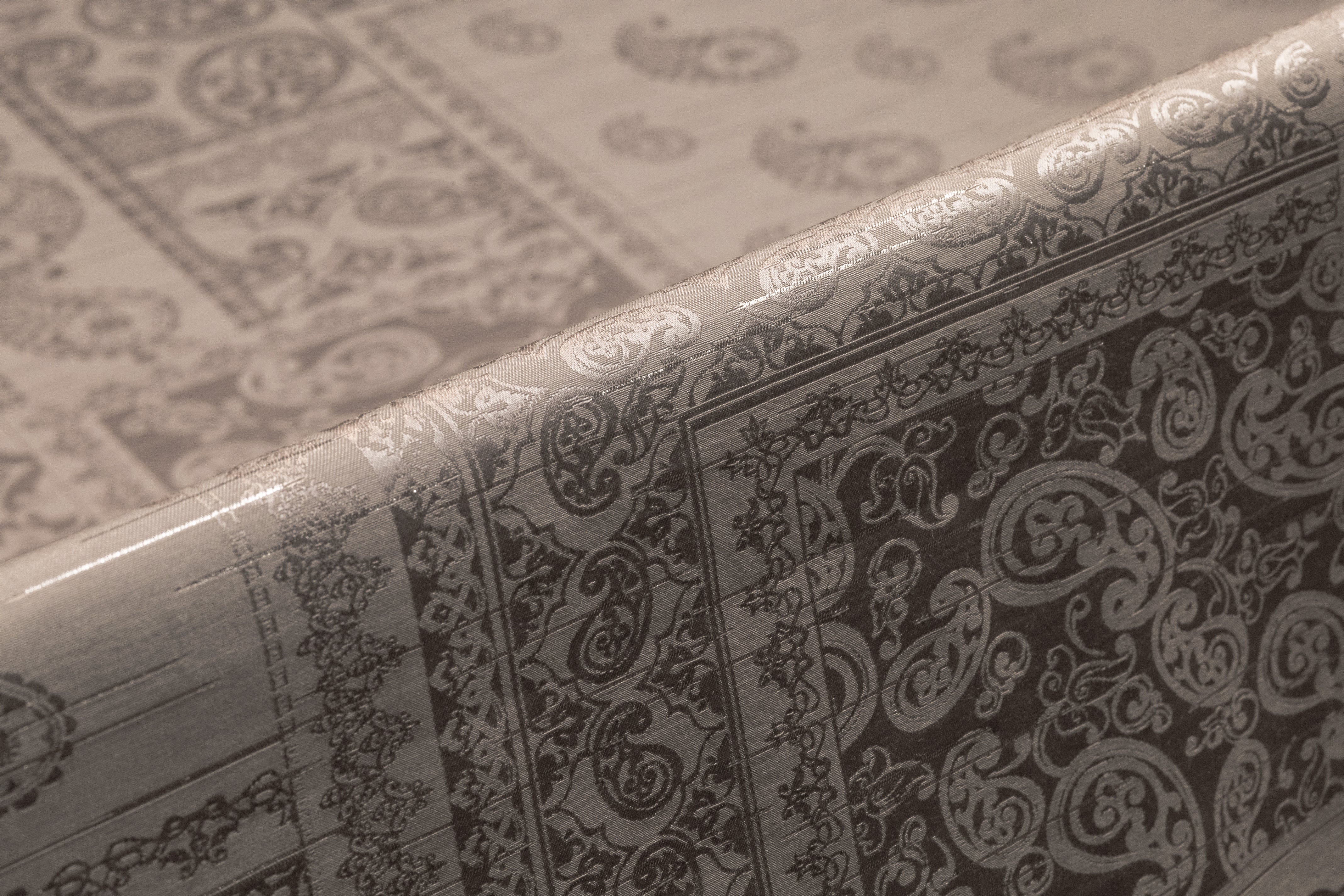 Paisley Metallic Italian Viscose Jacquard - Taupe