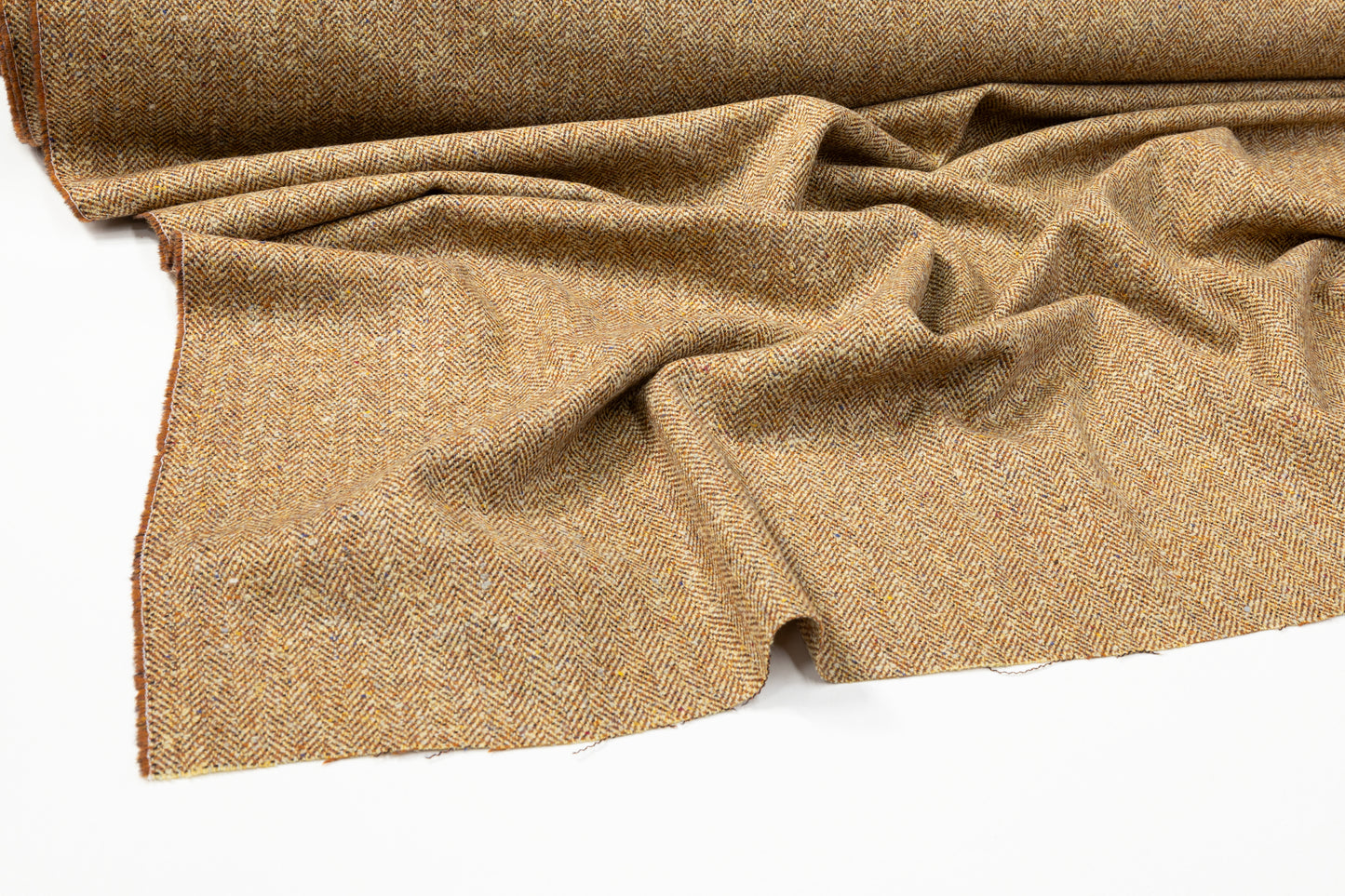Herringbone Italian Wool Tweed - Camel