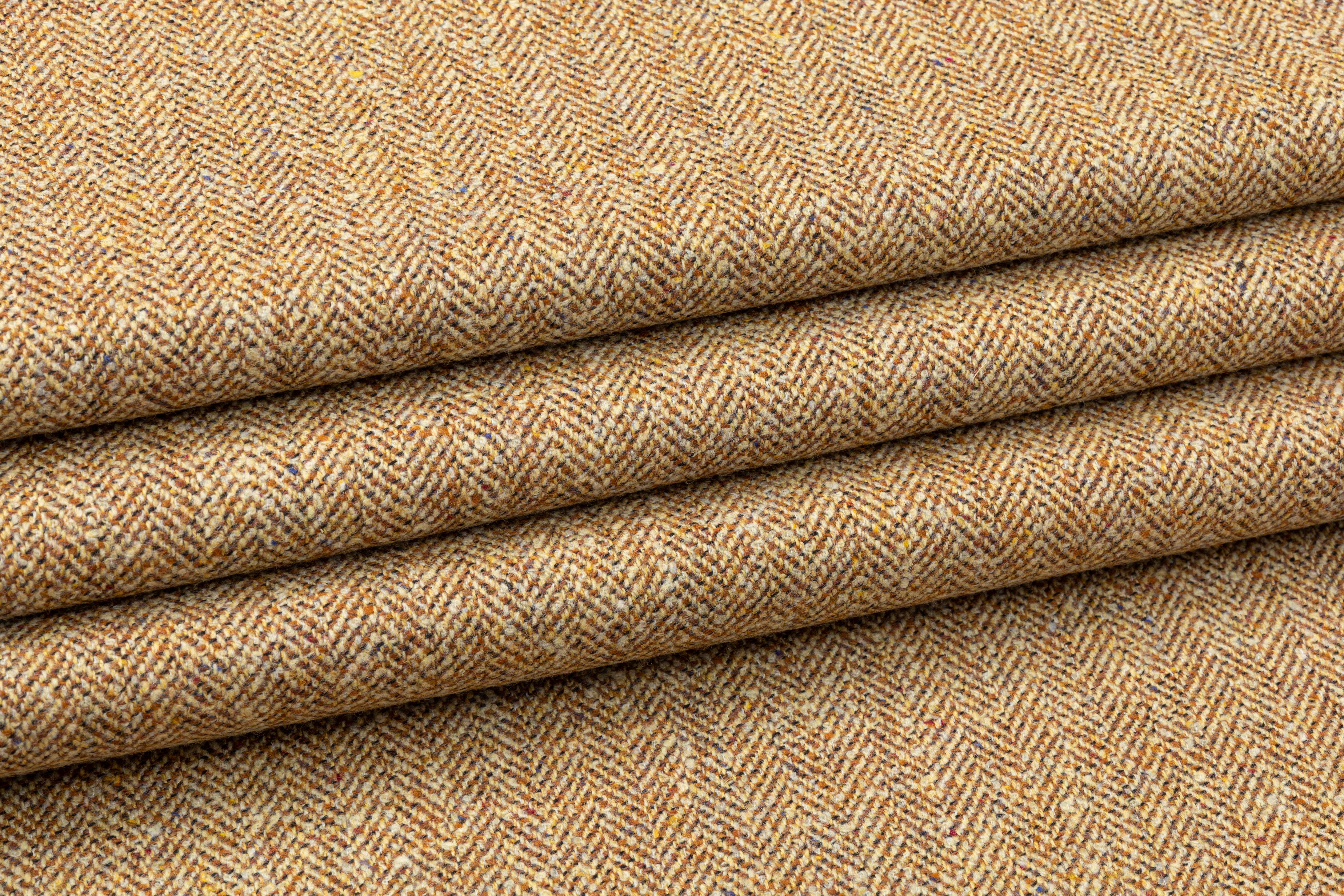 Herringbone Italian Wool Tweed - Camel