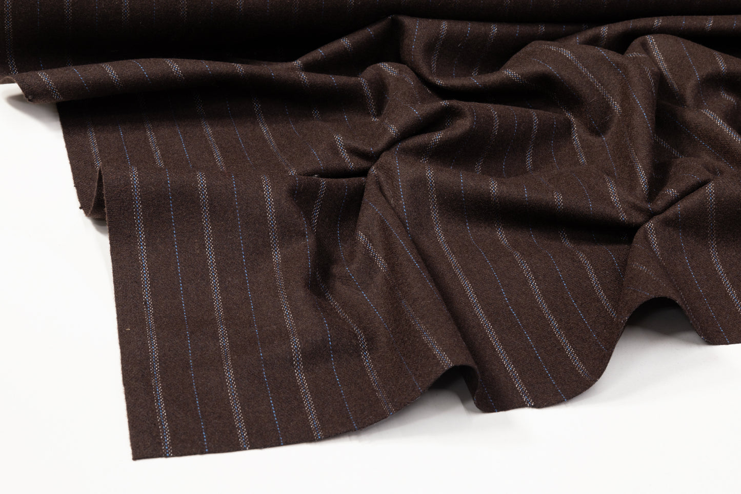 Striped Italian Wool Felt - Brown