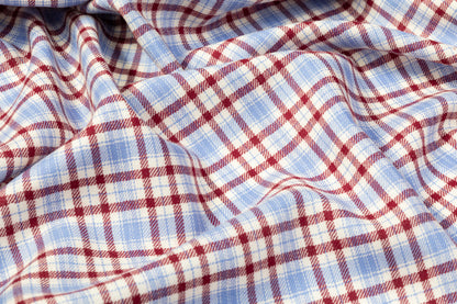 Checked Italian Wool Suiting - Multicolor