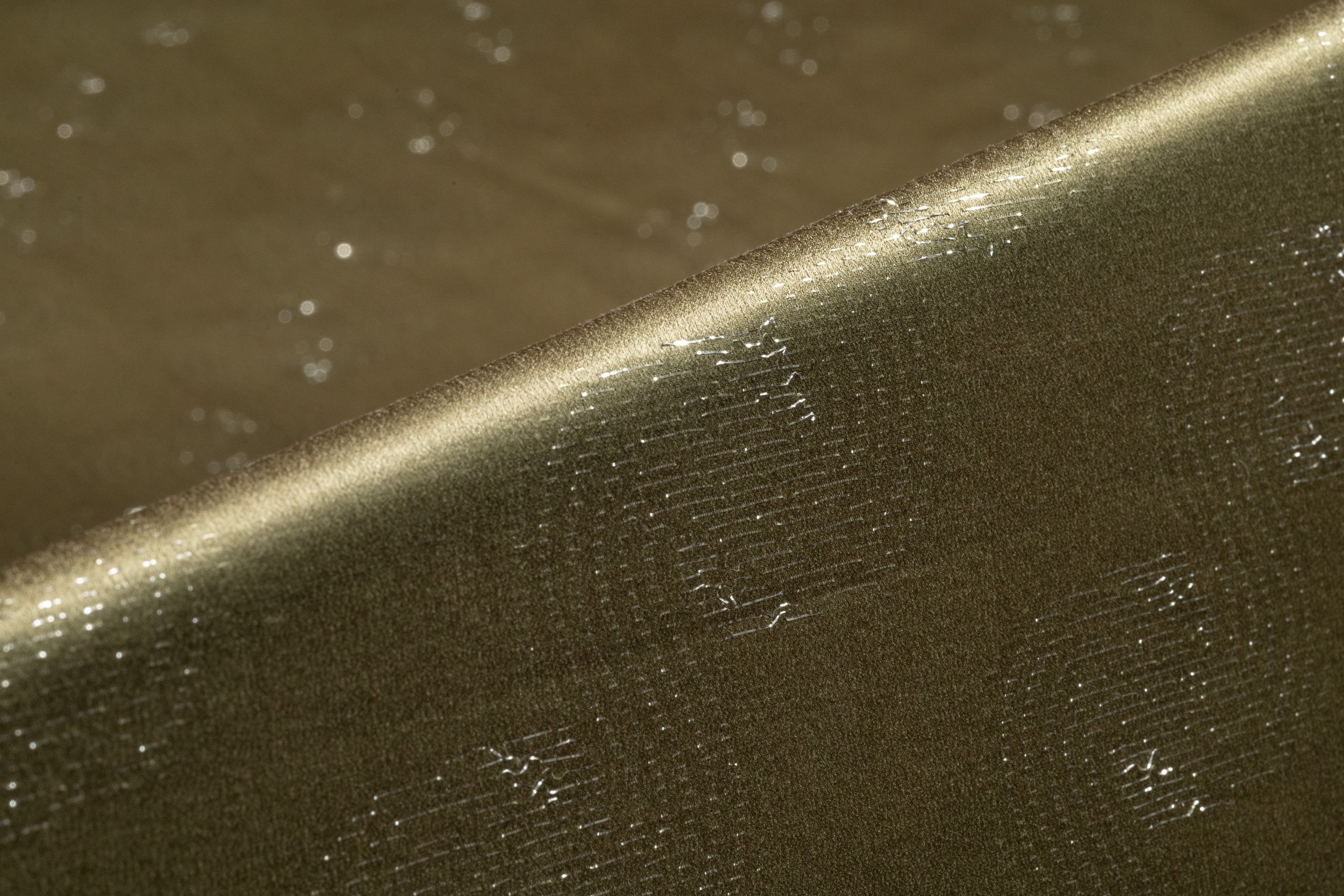 Metallic Italian Silk Jacquard - Olive / Silver