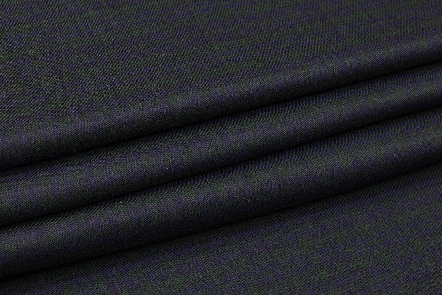 Checked Italian Wool Suiting - Green / Blue
