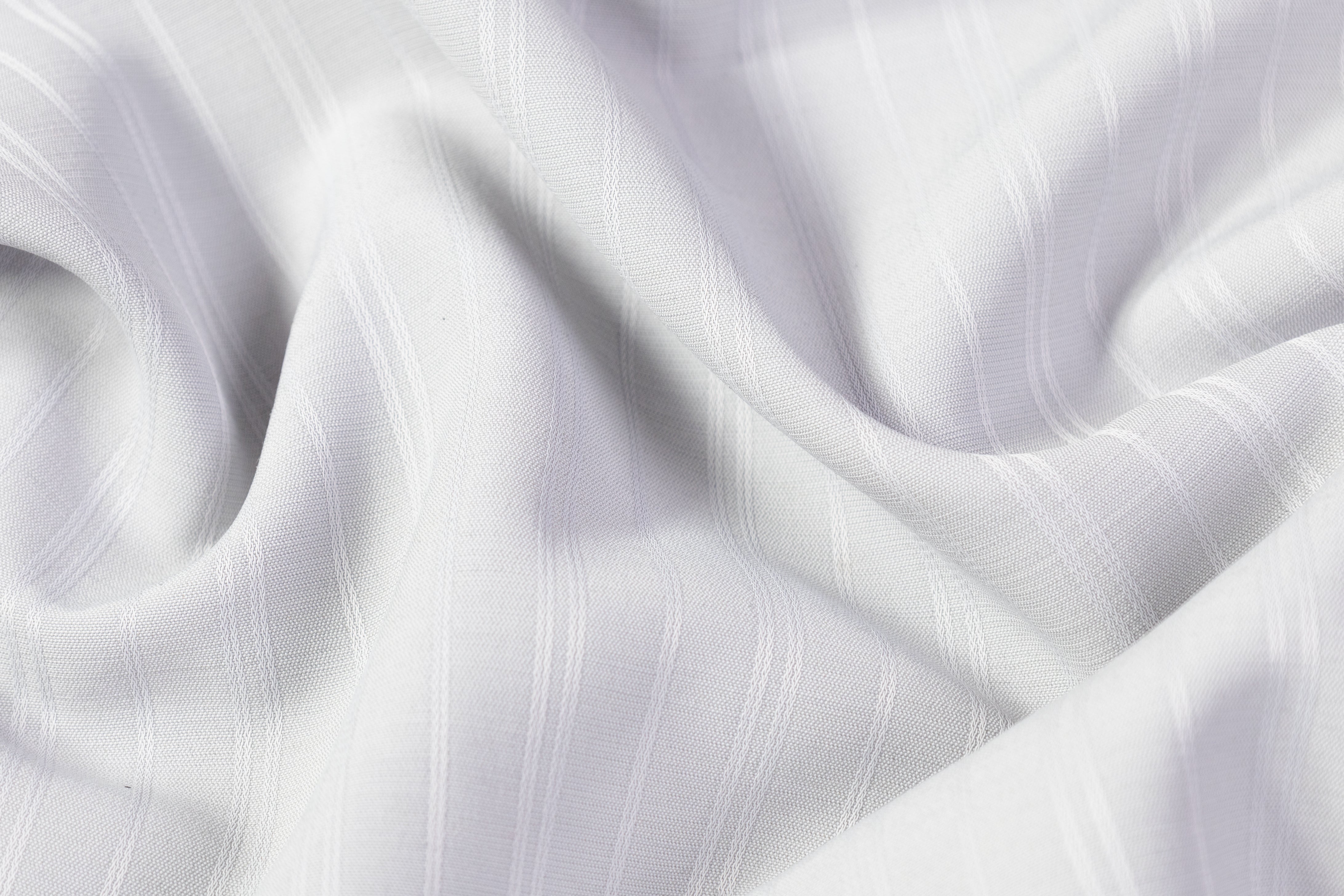 Striped Italian Wool Suiting - Gray / Silver