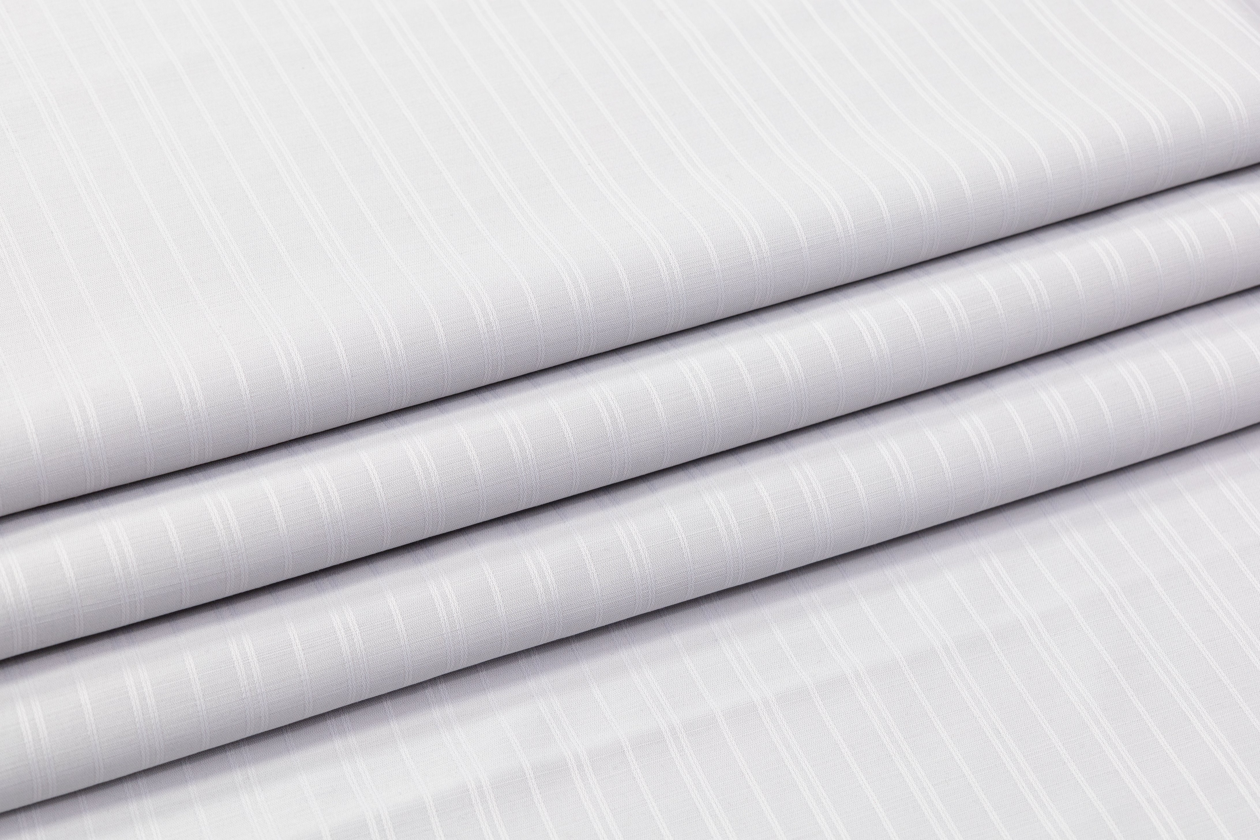 Striped Italian Wool Suiting - Gray / Silver