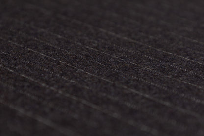Pin Striped Italian Wool Flannel Suiting - Gray Brown