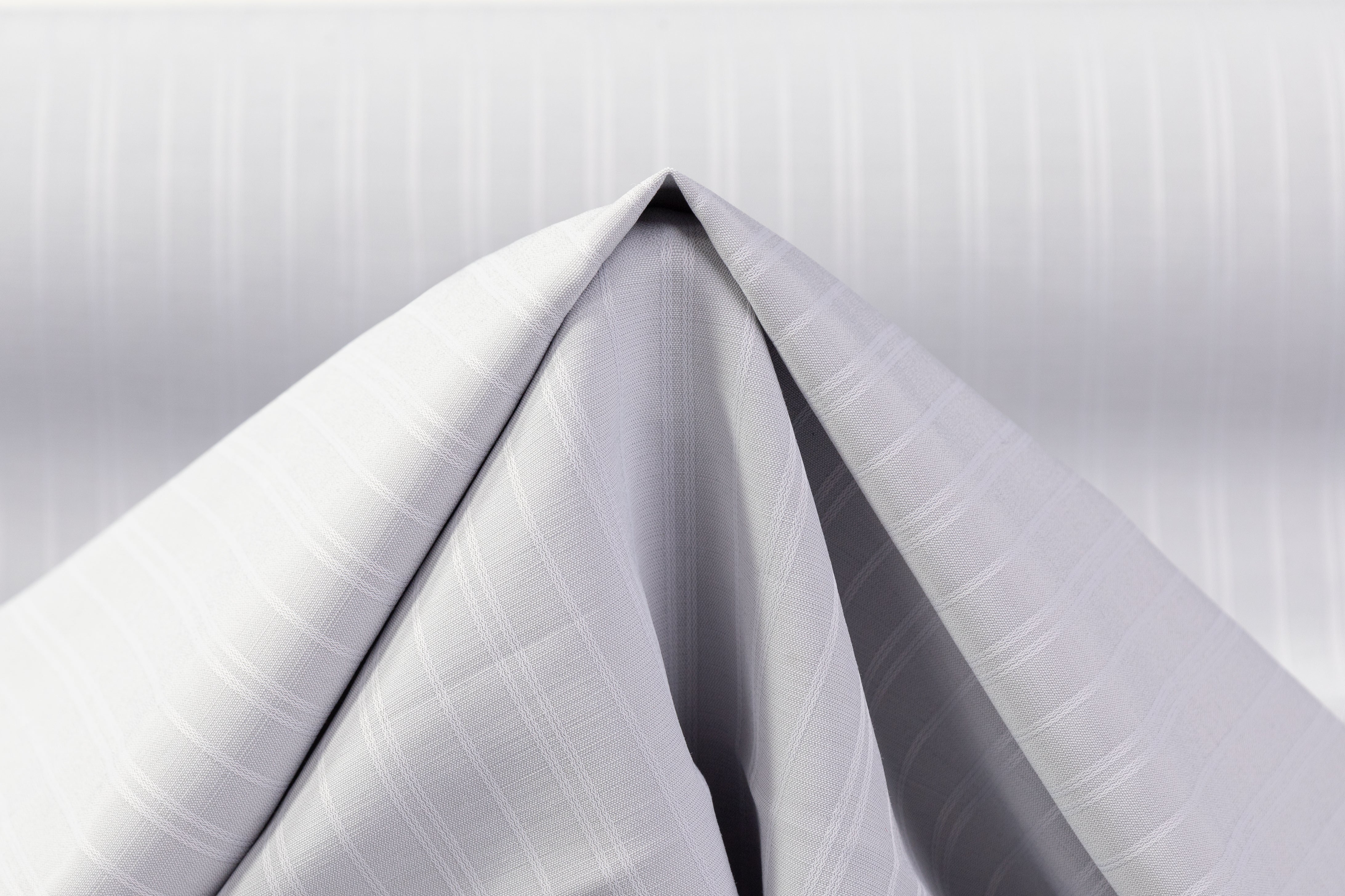 Striped Italian Wool Suiting - Gray / Silver