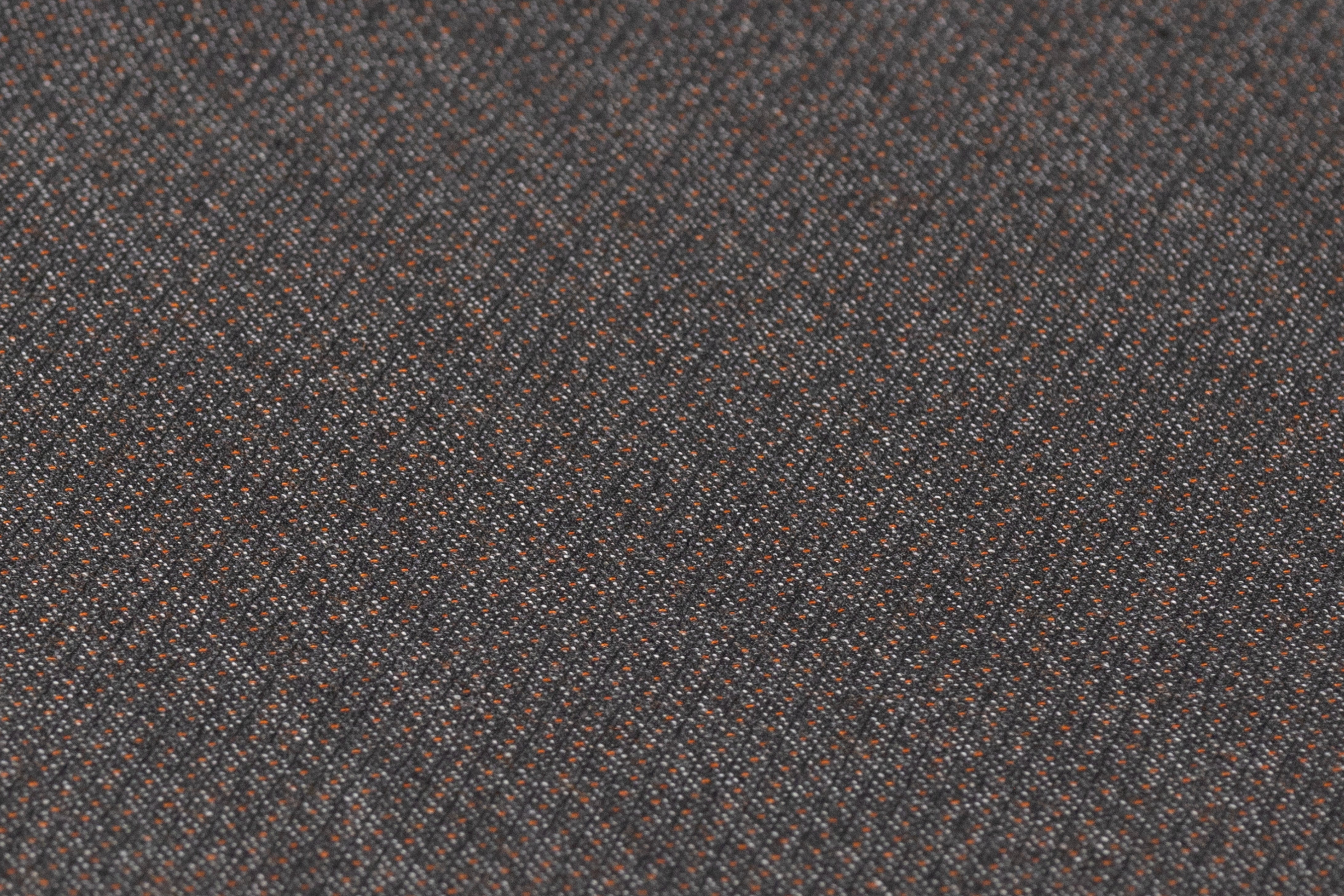 Guabello - Pin Dot Italian Wool Suiting - Charcoal Gray / Orange