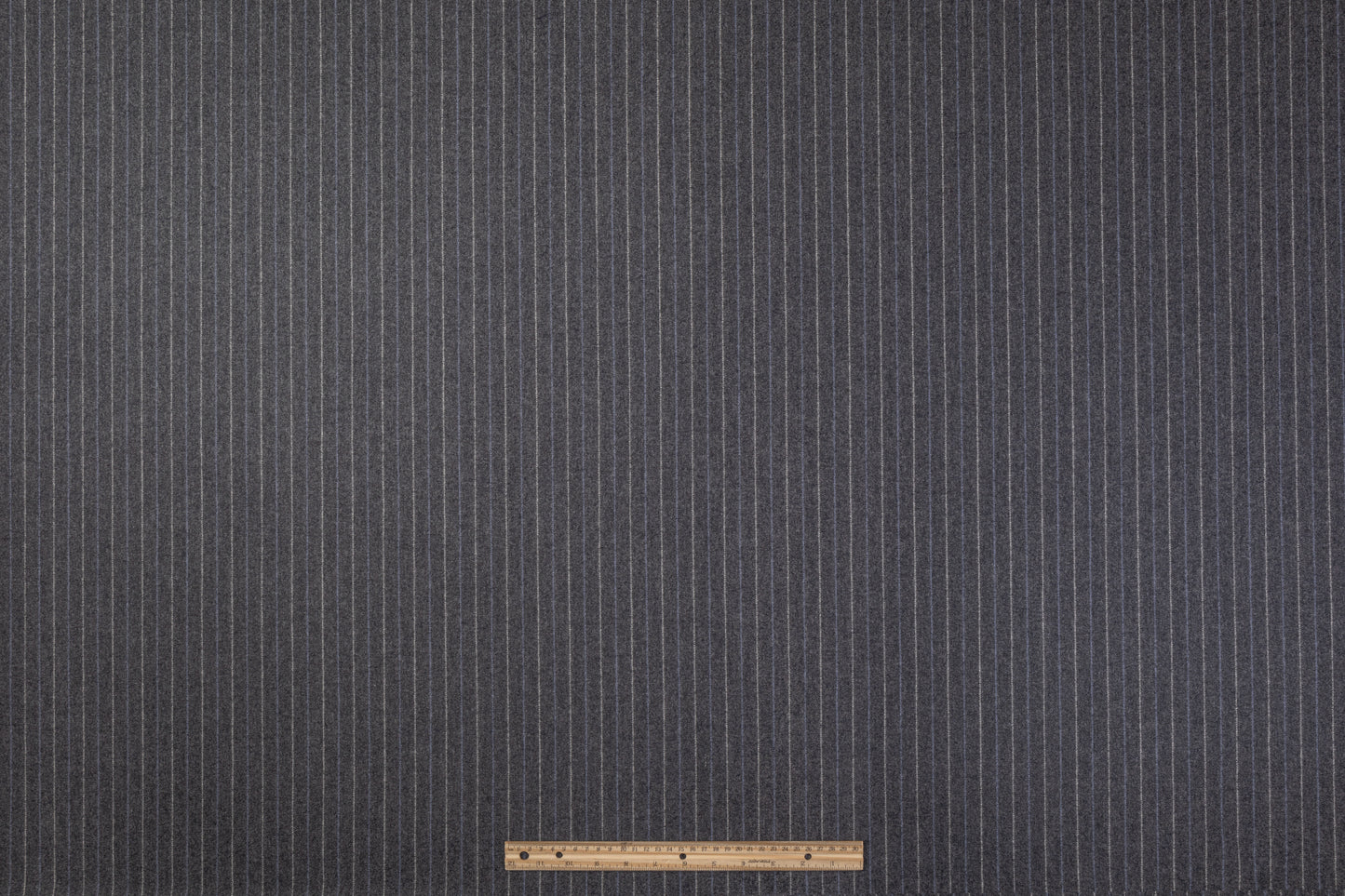 Pin Striped Italian Wool Suiting - Gray