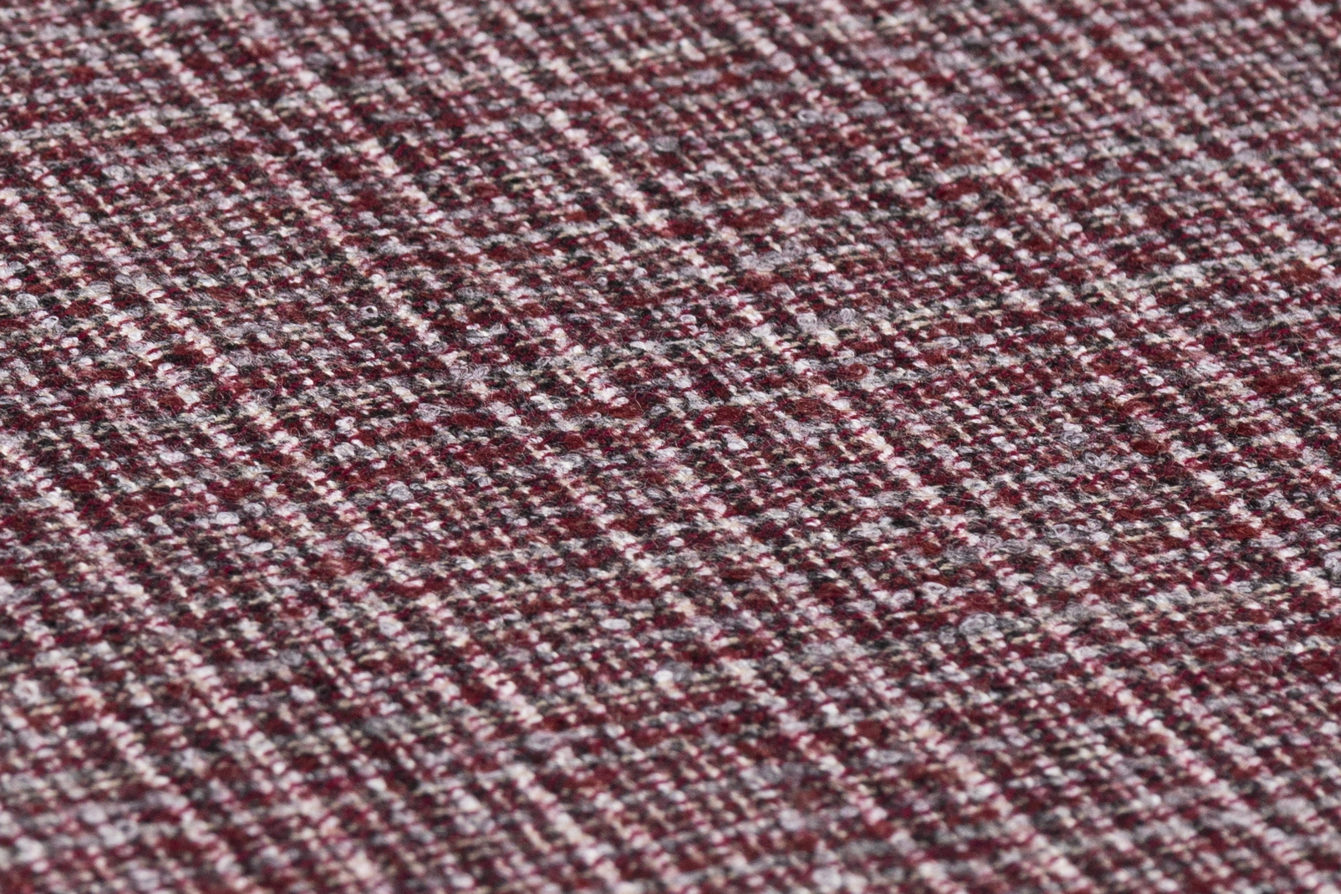 Italian Wool Nylon Tweed - Burgundy