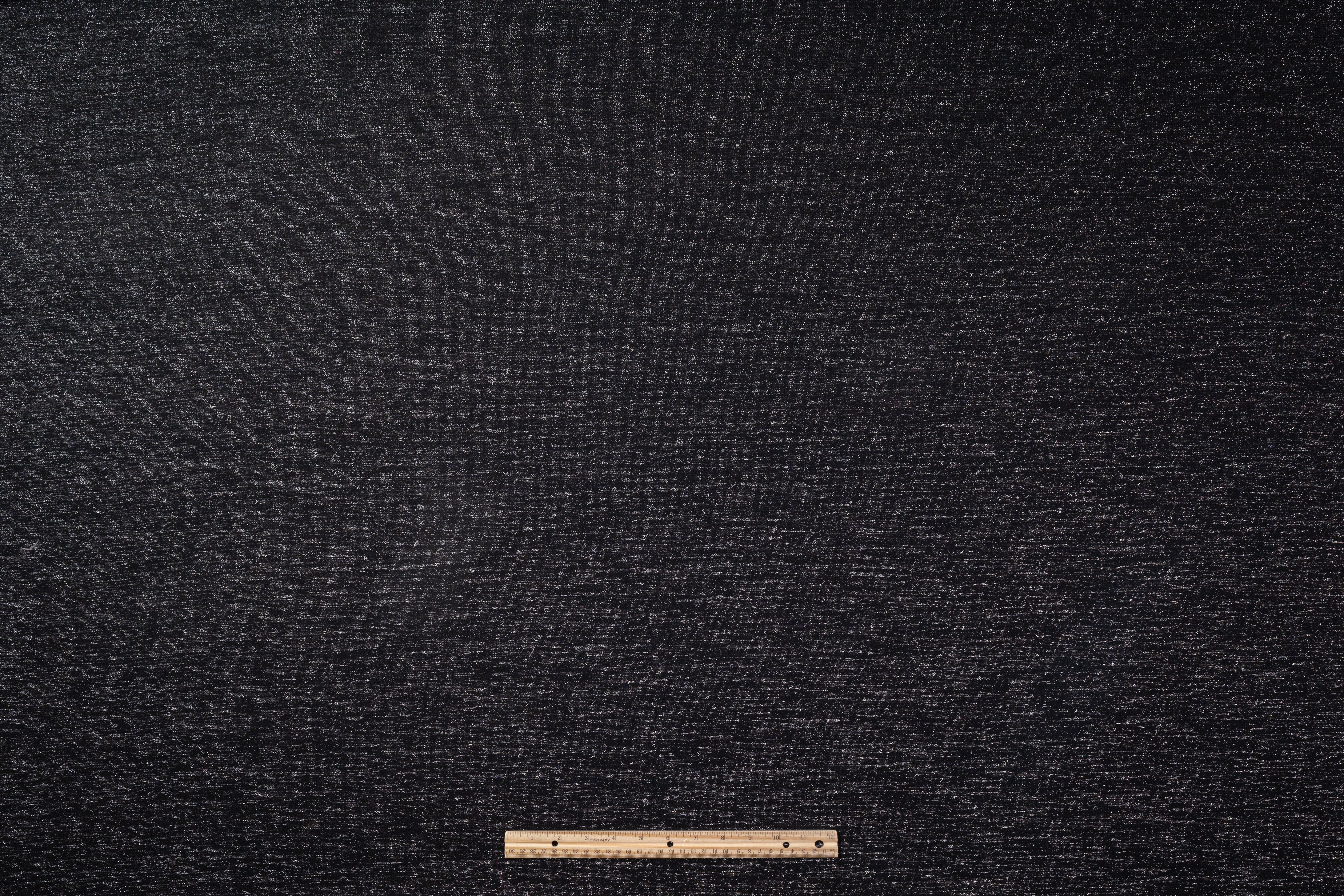 Metallic Italian Wool Double Crepe - Black / Silver