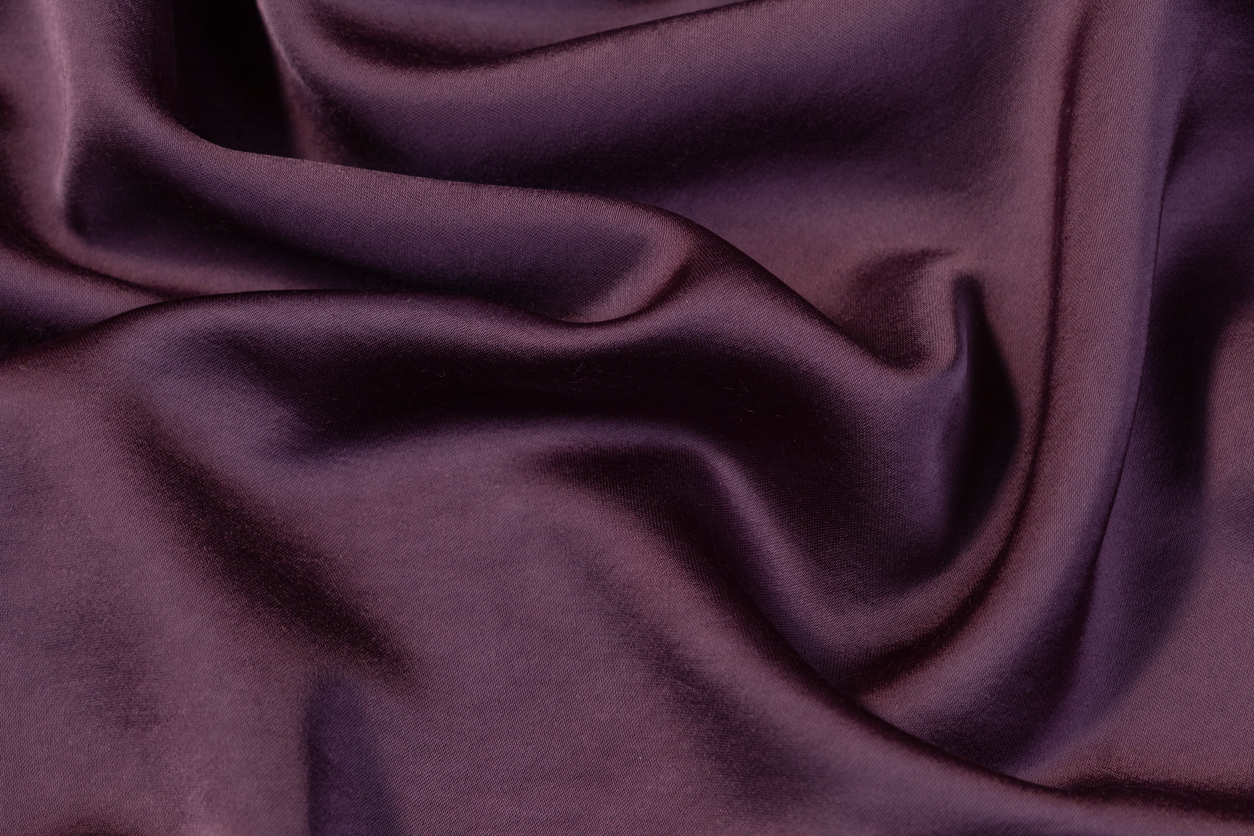 Heavy Viscose Acetate Charmeuse - Deep Purple