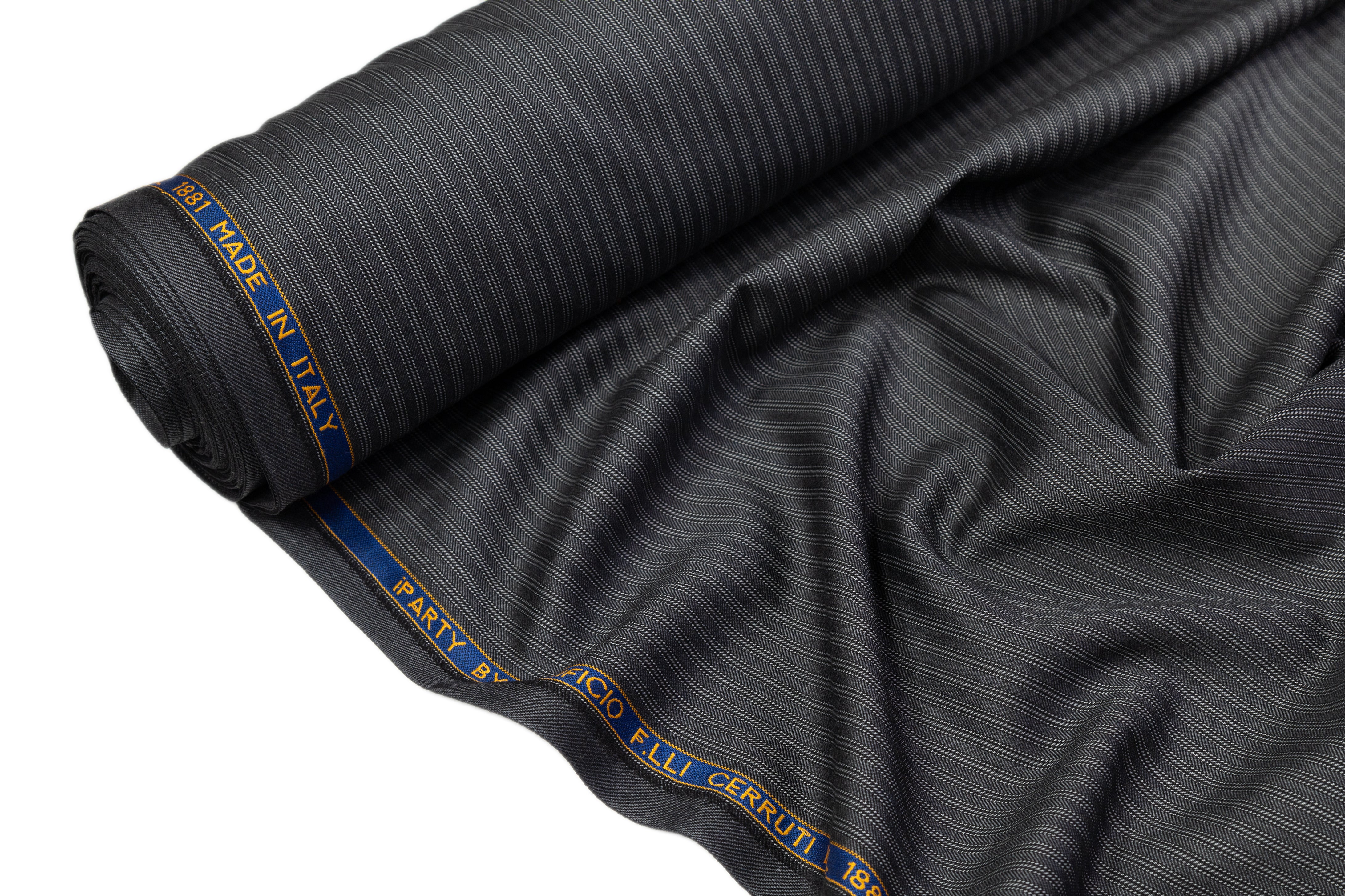 Cerruti - IPARTY Striped Italian Wool Suiting - Gray