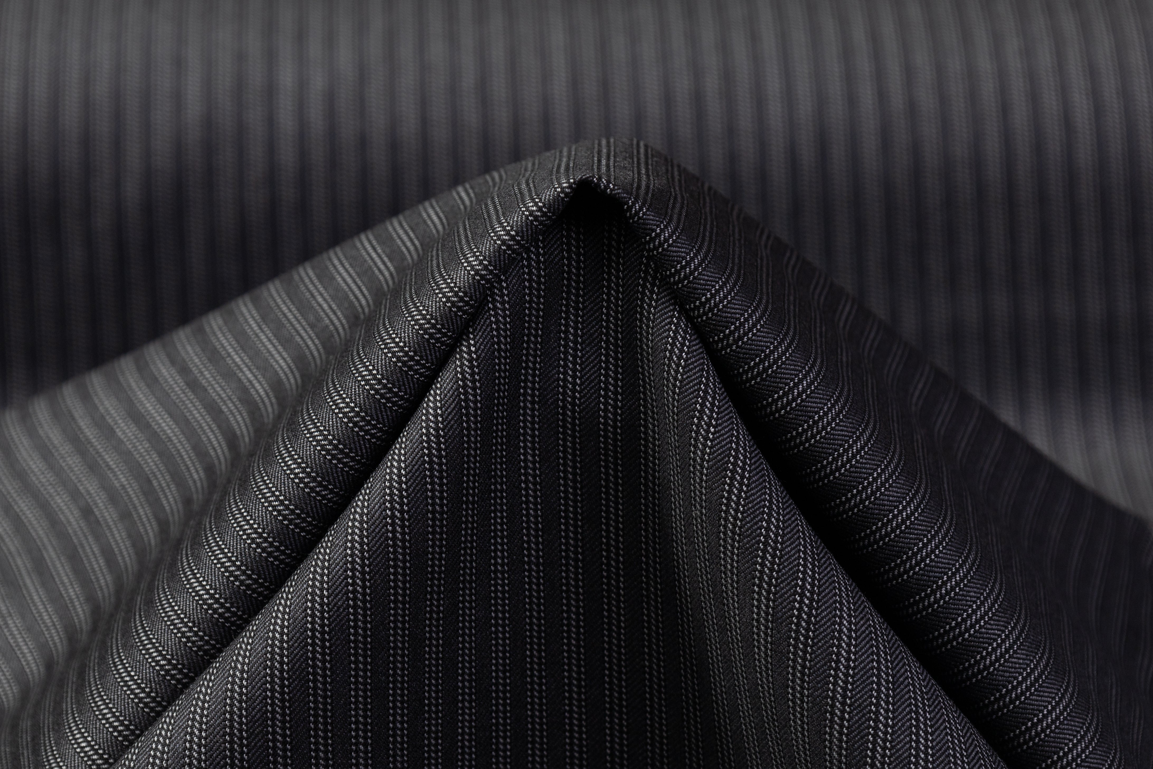 Cerruti - IPARTY Striped Italian Wool Suiting - Gray