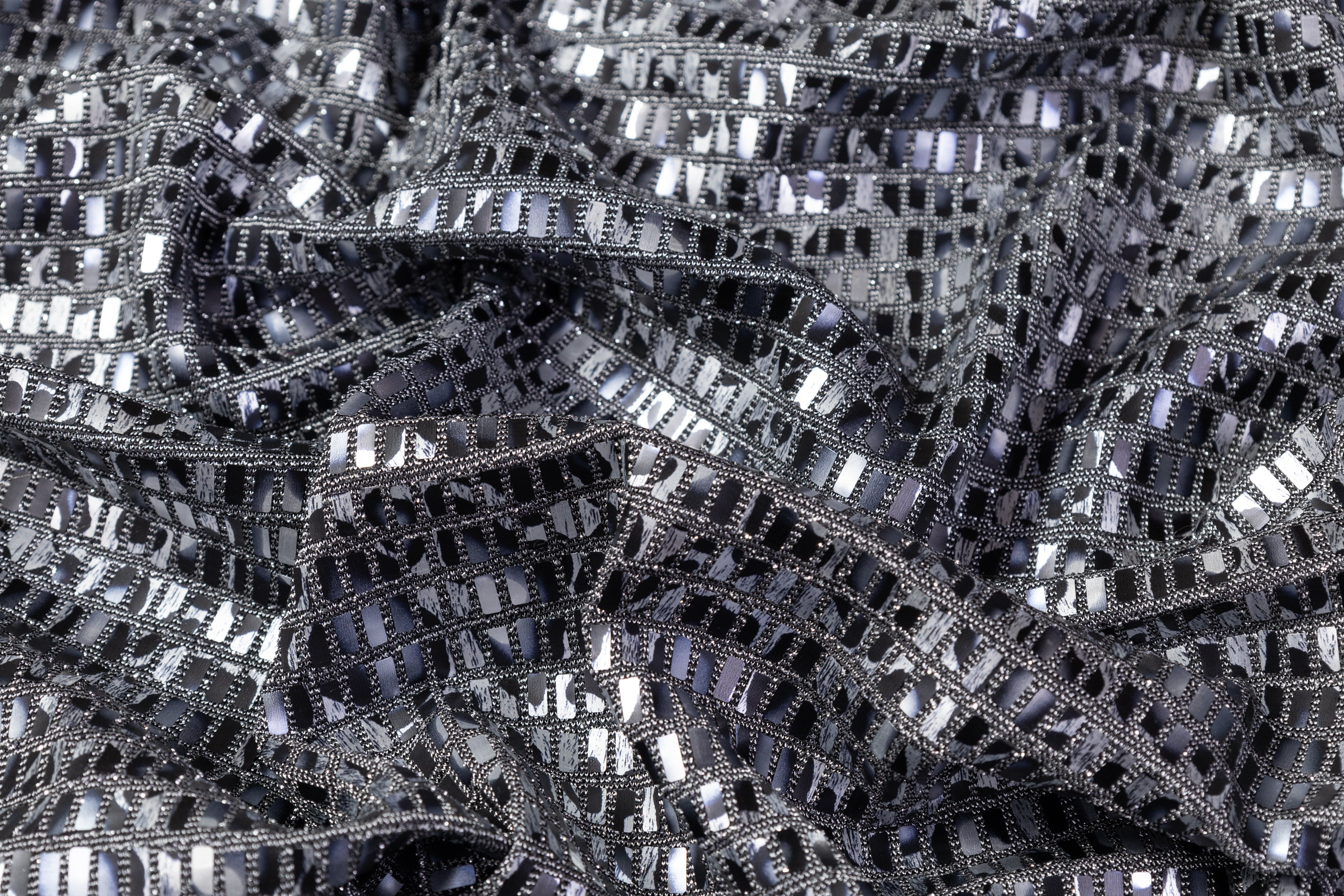 Spangled Metallic Italian Knit - Gray / Silver