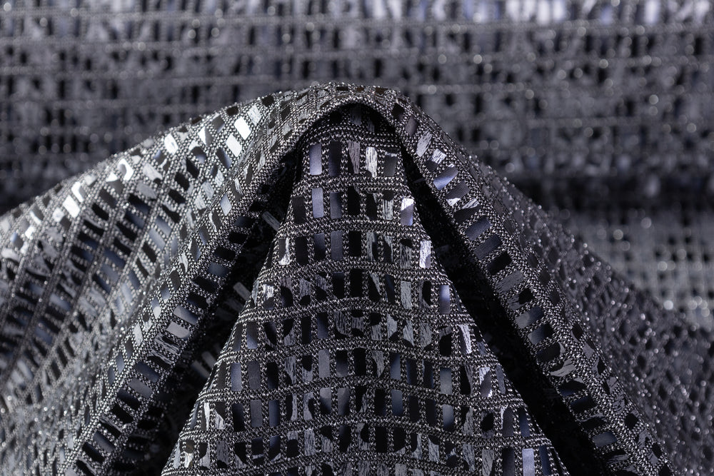 Spangled Metallic Italian Knit - Gray / Silver
