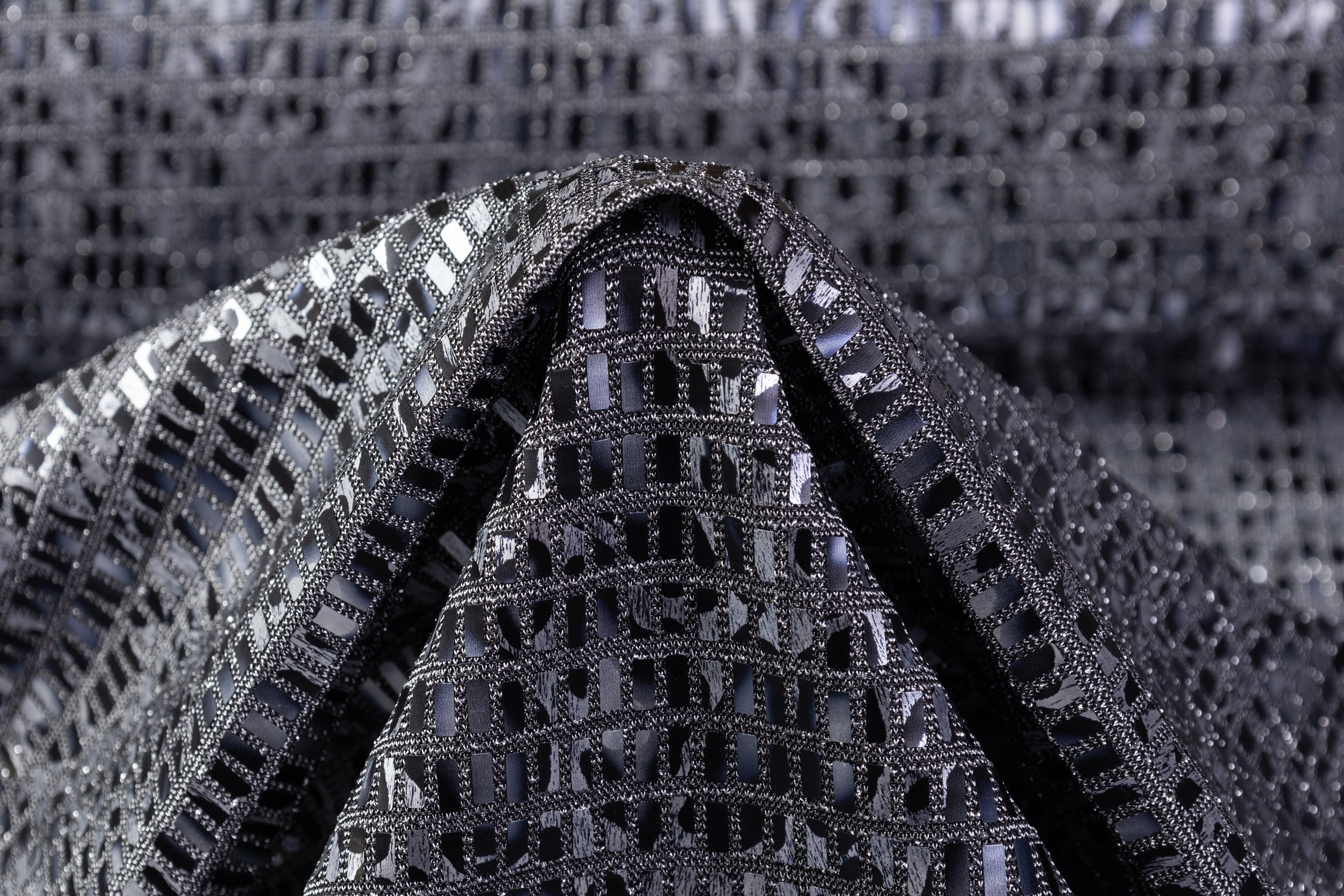 Spangled Metallic Italian Knit - Gray / Silver