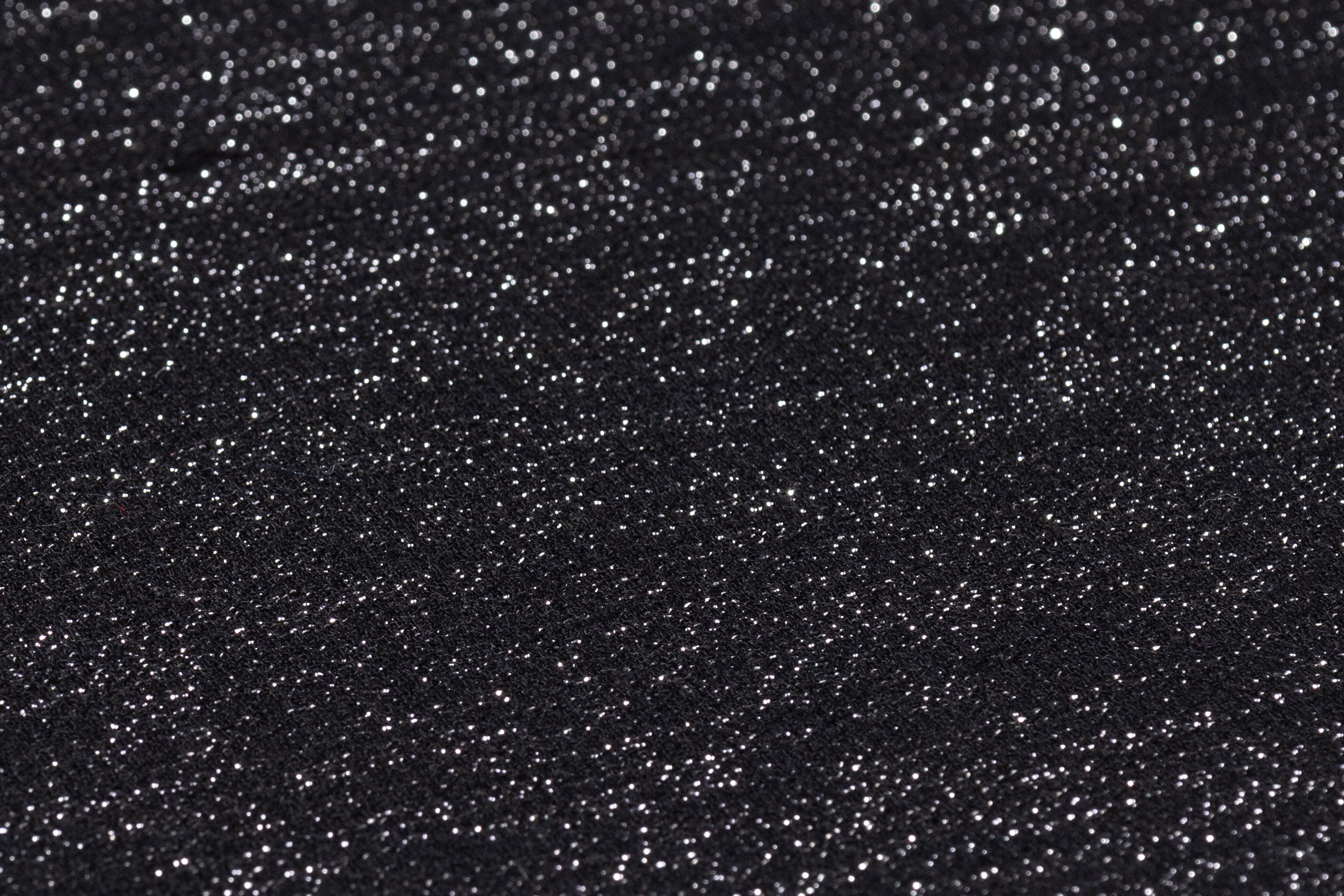 Metallic Italian Wool Double Crepe - Black / Silver