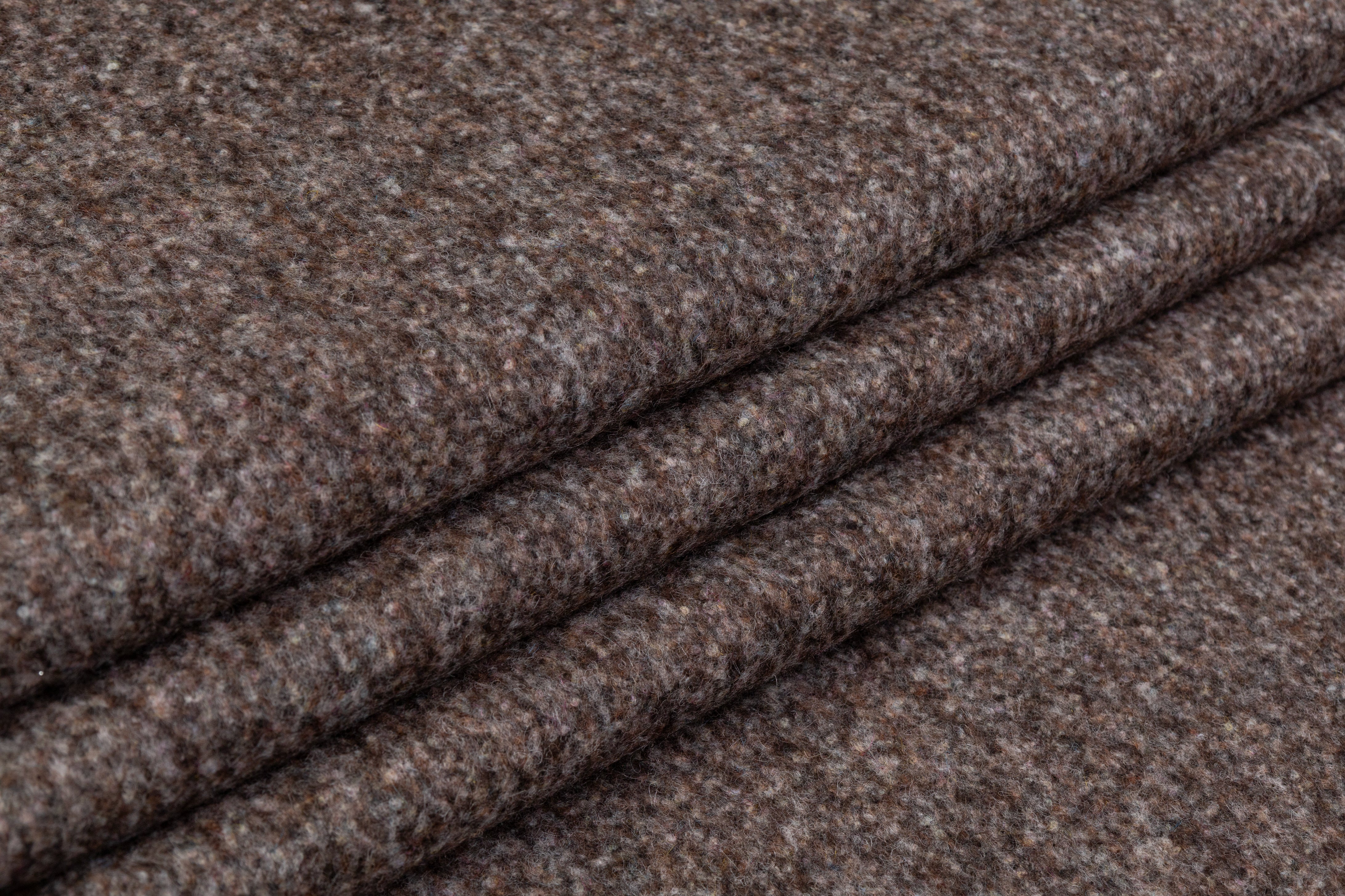 Double Faced Italian Baby Llama Wool Blend Coating - Dark Taupe