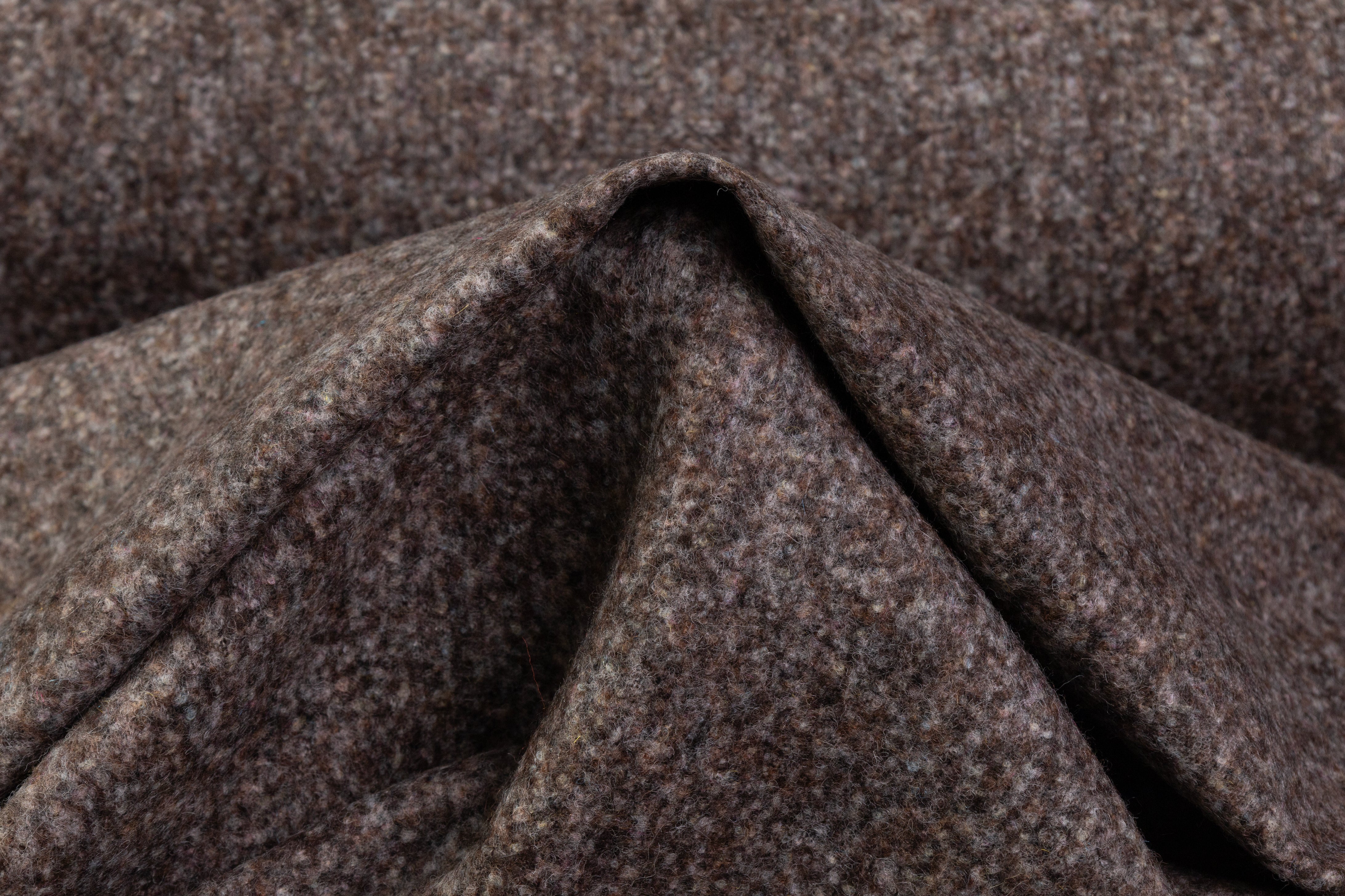 Double Faced Italian Baby Llama Wool Blend Coating - Dark Taupe