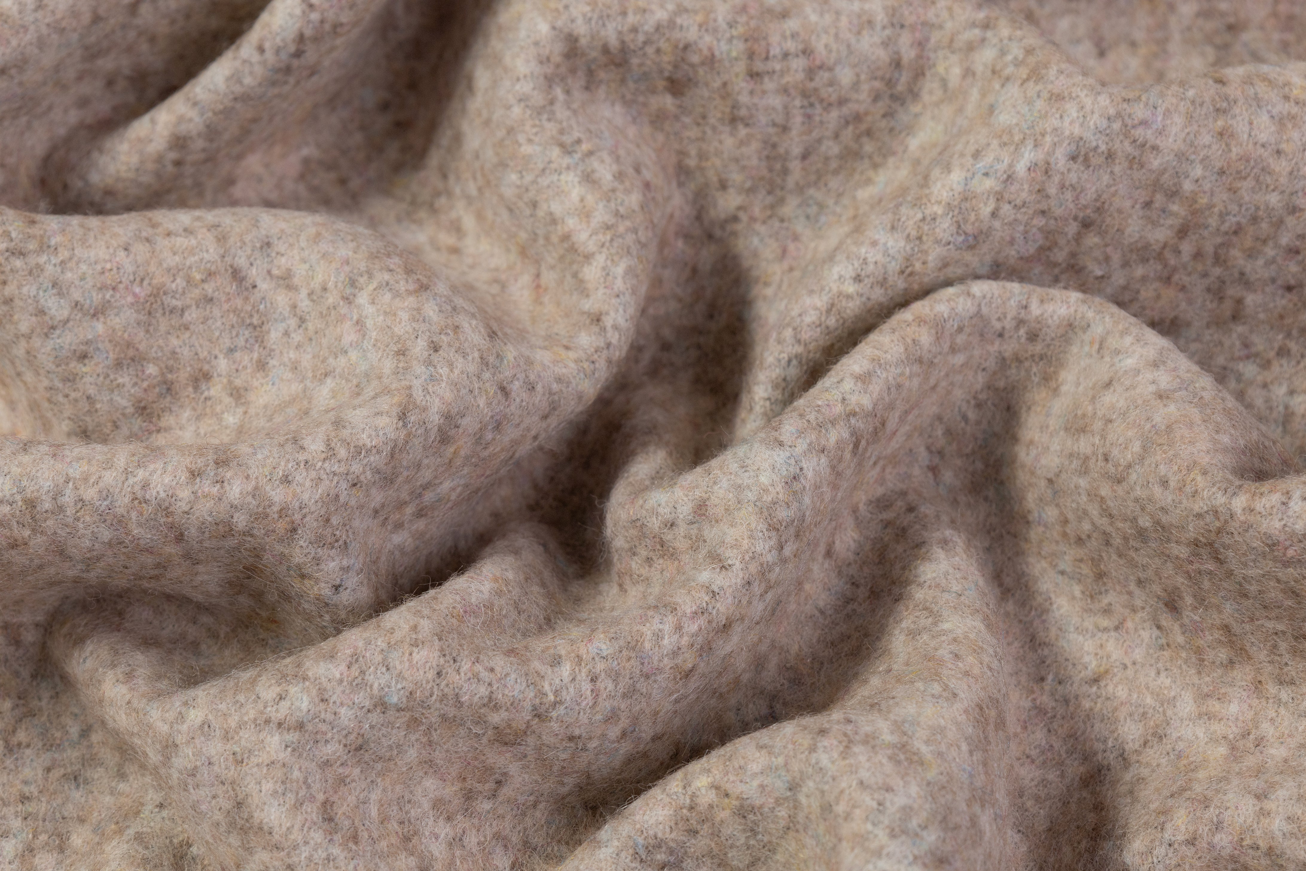 Double Faced Italian Baby Llama Wool Blend Coating - Light Taupe