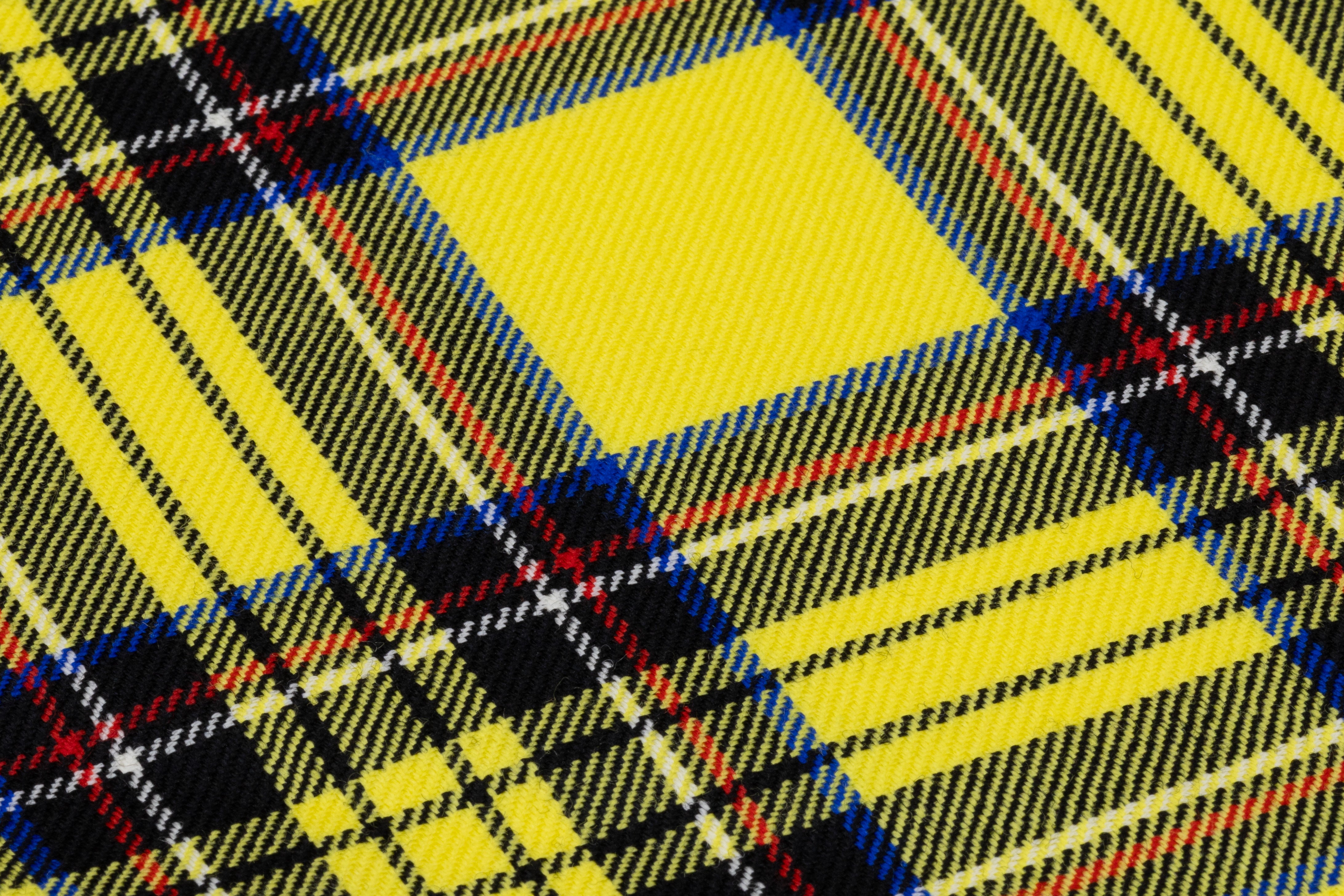 Tartan Italian Wool Suiting - Yellow