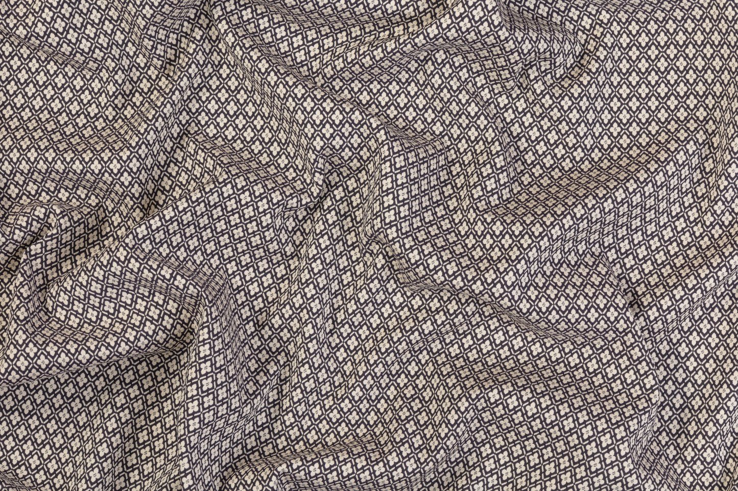 Diamond Clover Stretch Brocade - Gray / Stone