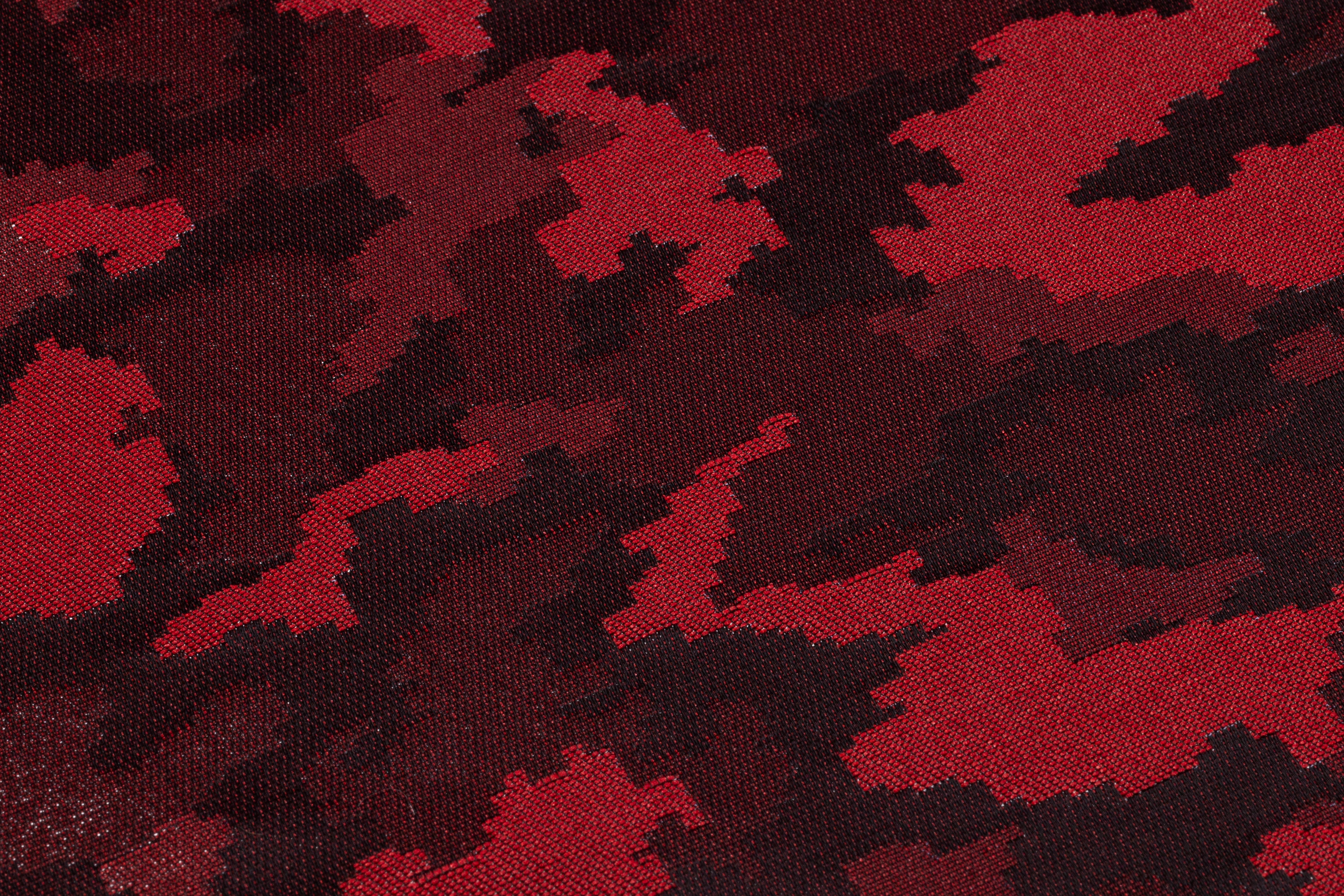 Camouflage Italian Brocade - Red