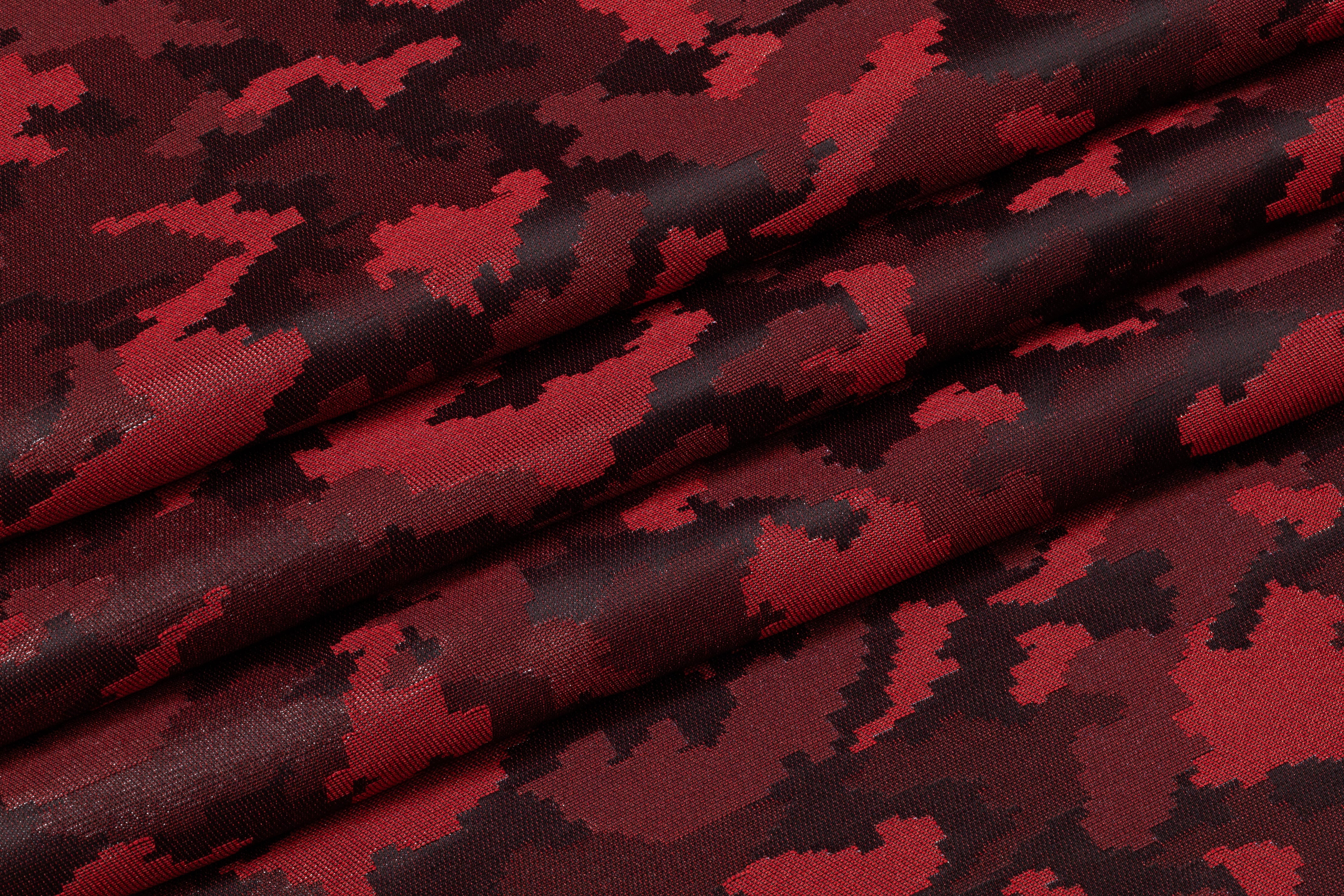 Camouflage Italian Brocade - Red