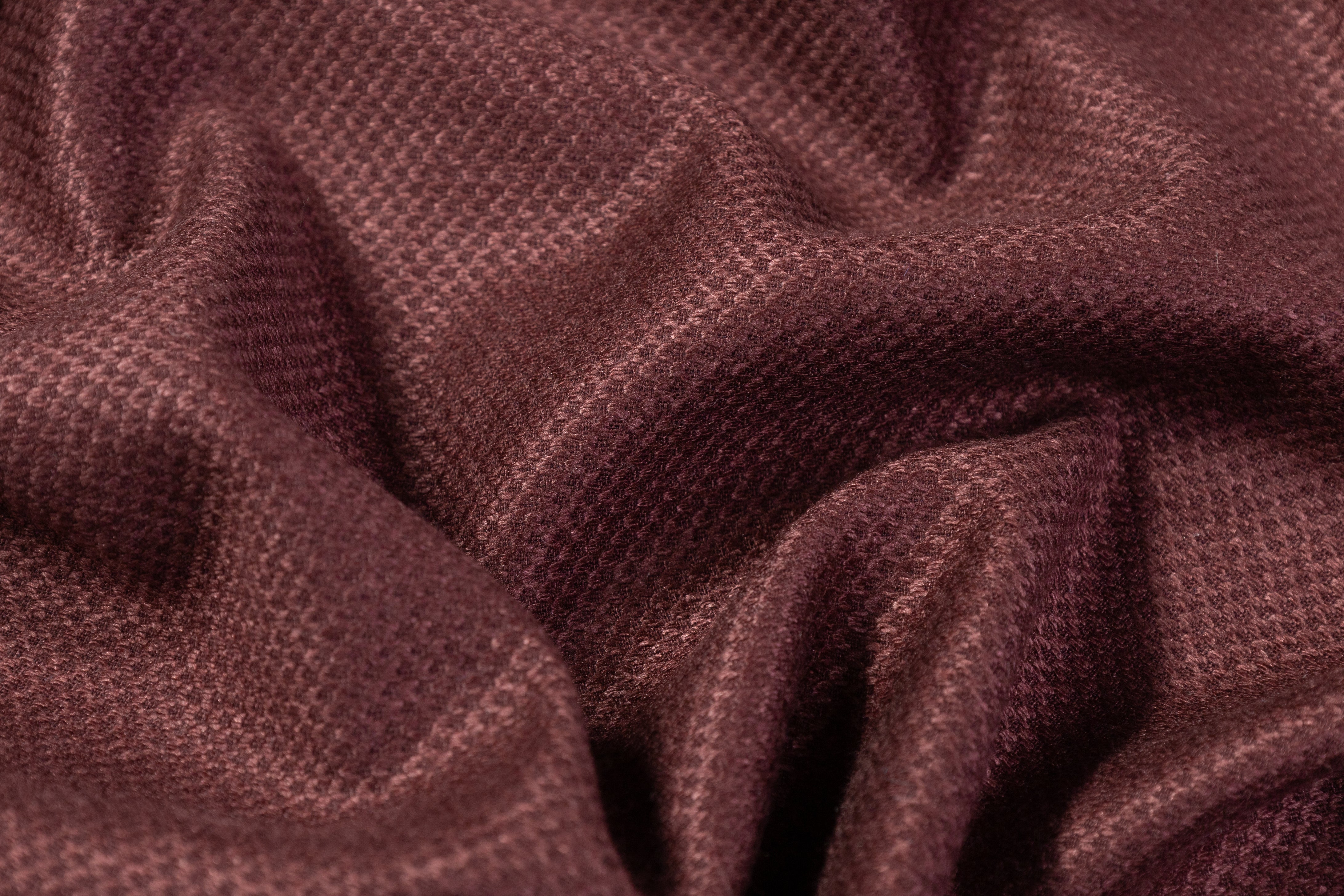Italian Wool Silk Cashmere Piqué - Wine