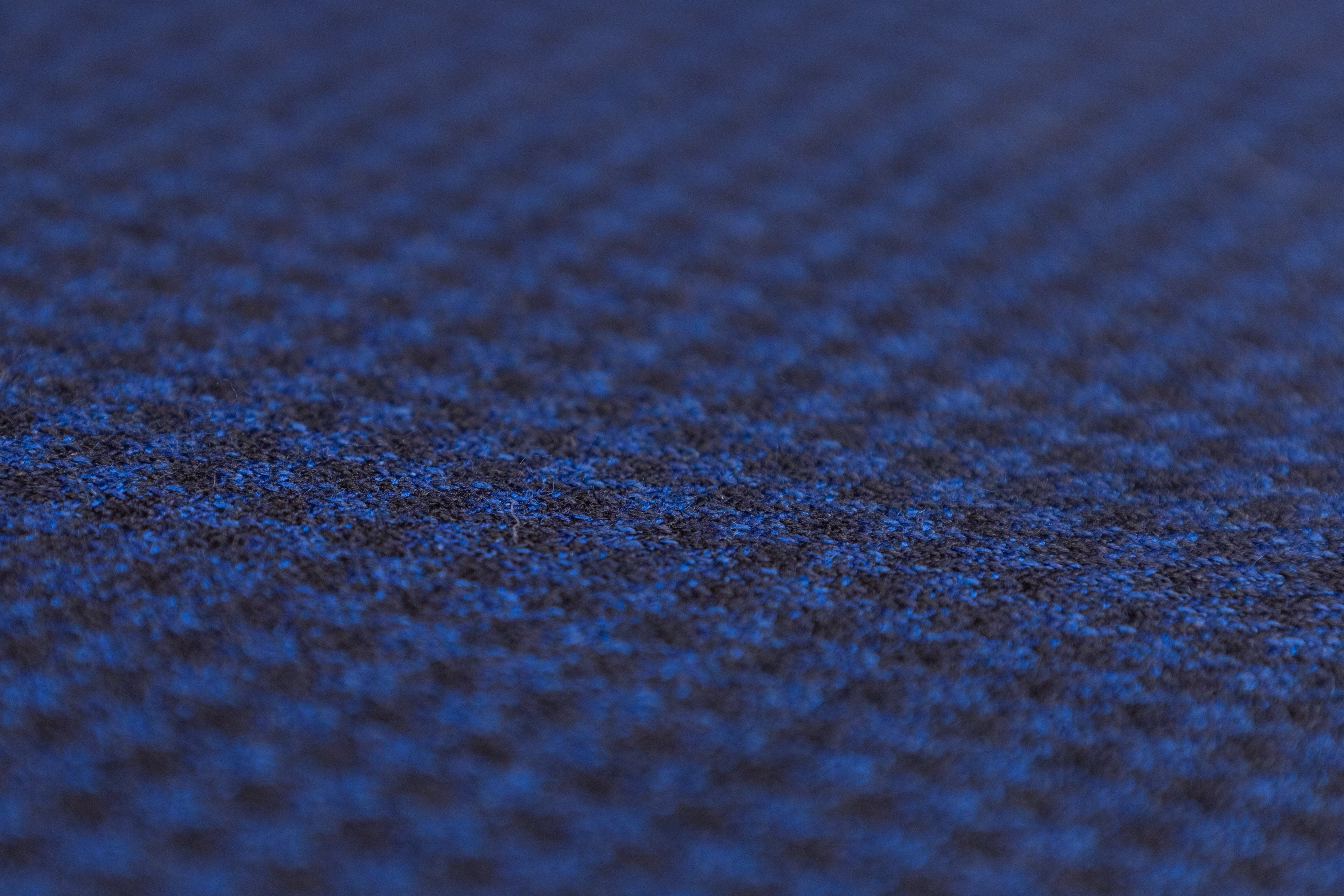Micro Houndstooth Italian Wool Suiting - Blue / Black