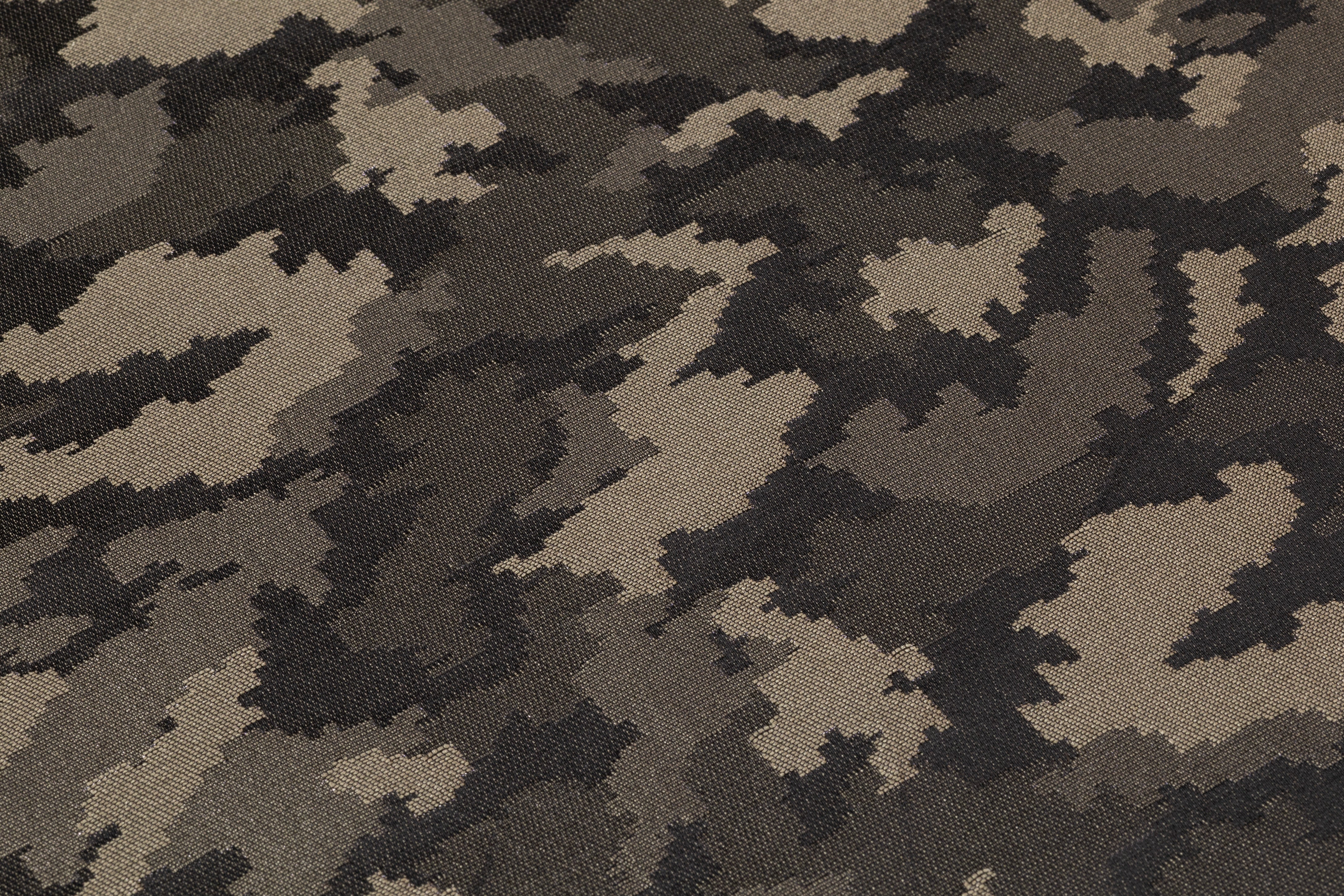 Camouflage Italian Brocade - Gunmetal Green