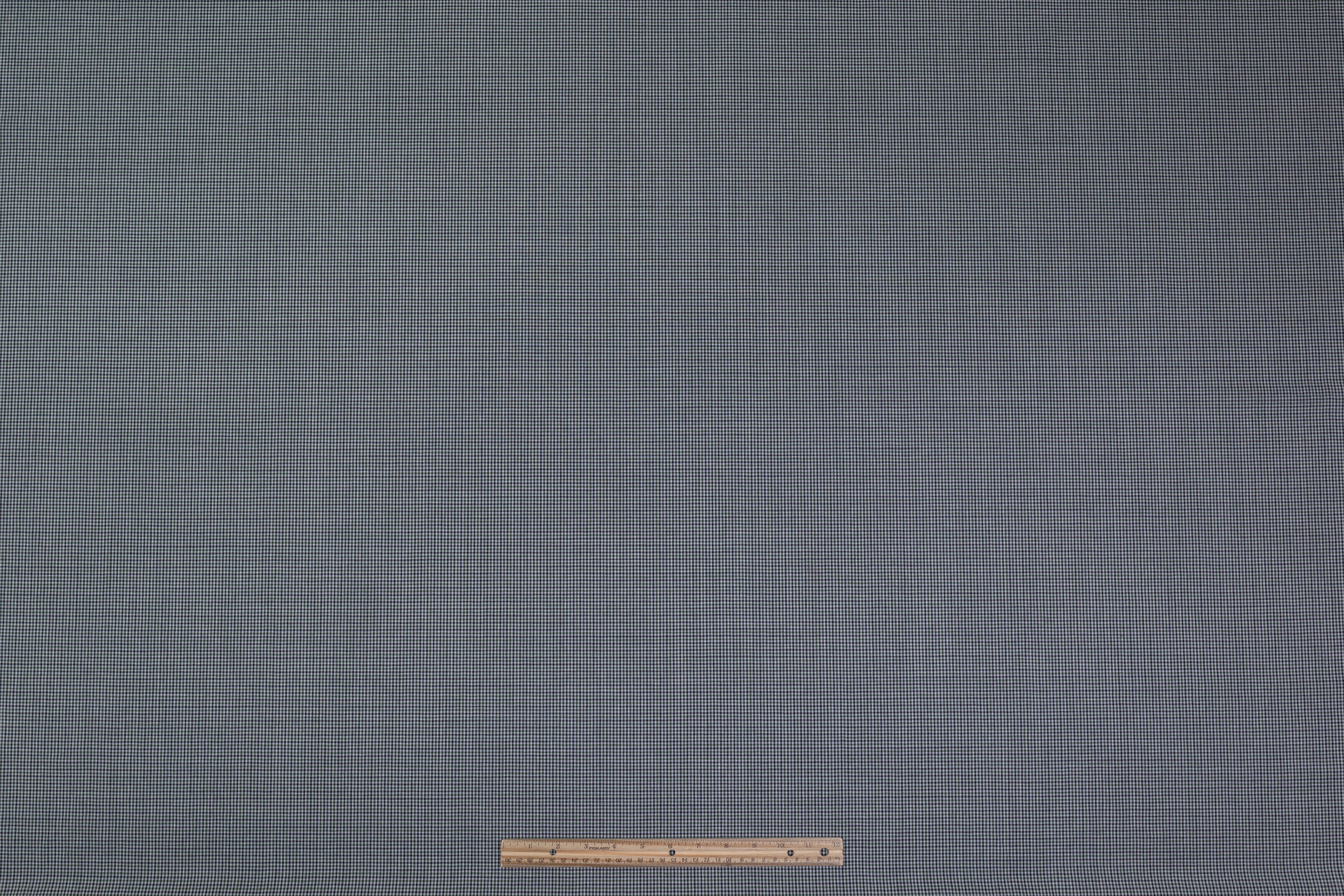 Tallia di Delfino - Micro Plaid Italian Wool Suiting - Green