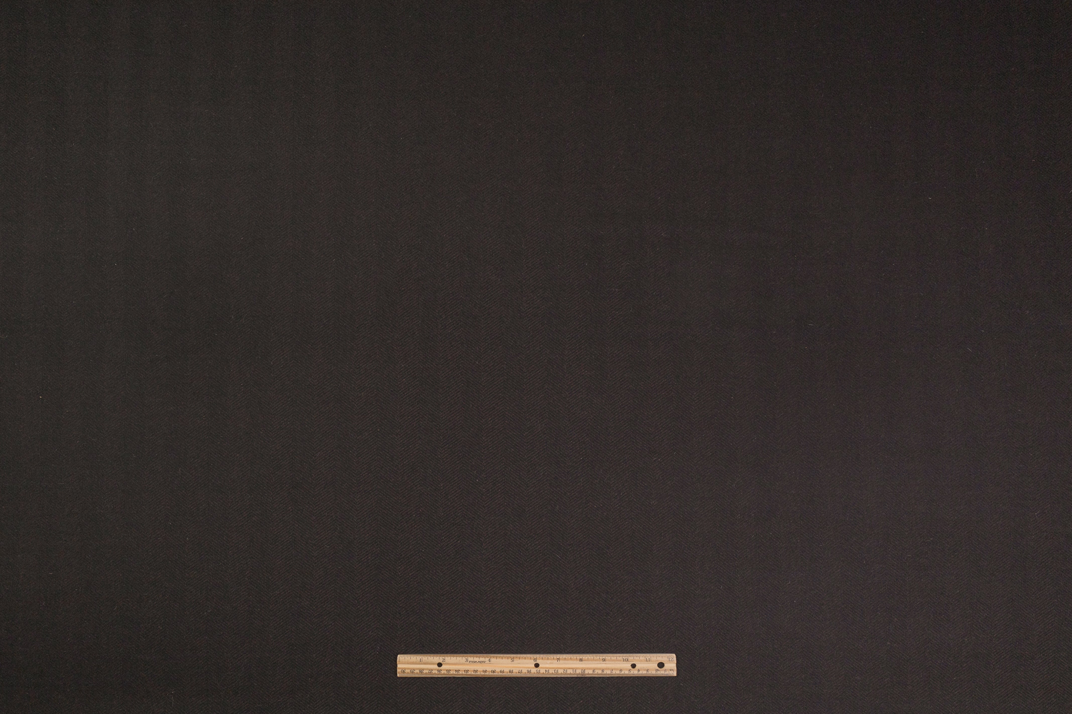 Herringbone Italian Wool Nylon Coating - Dark Brown