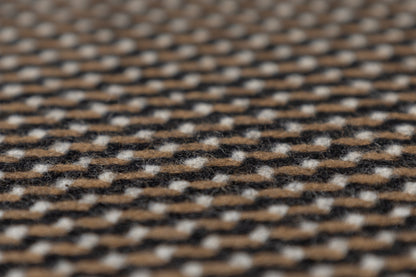 Italian Wool Tweed Coating - Brown / Black / White