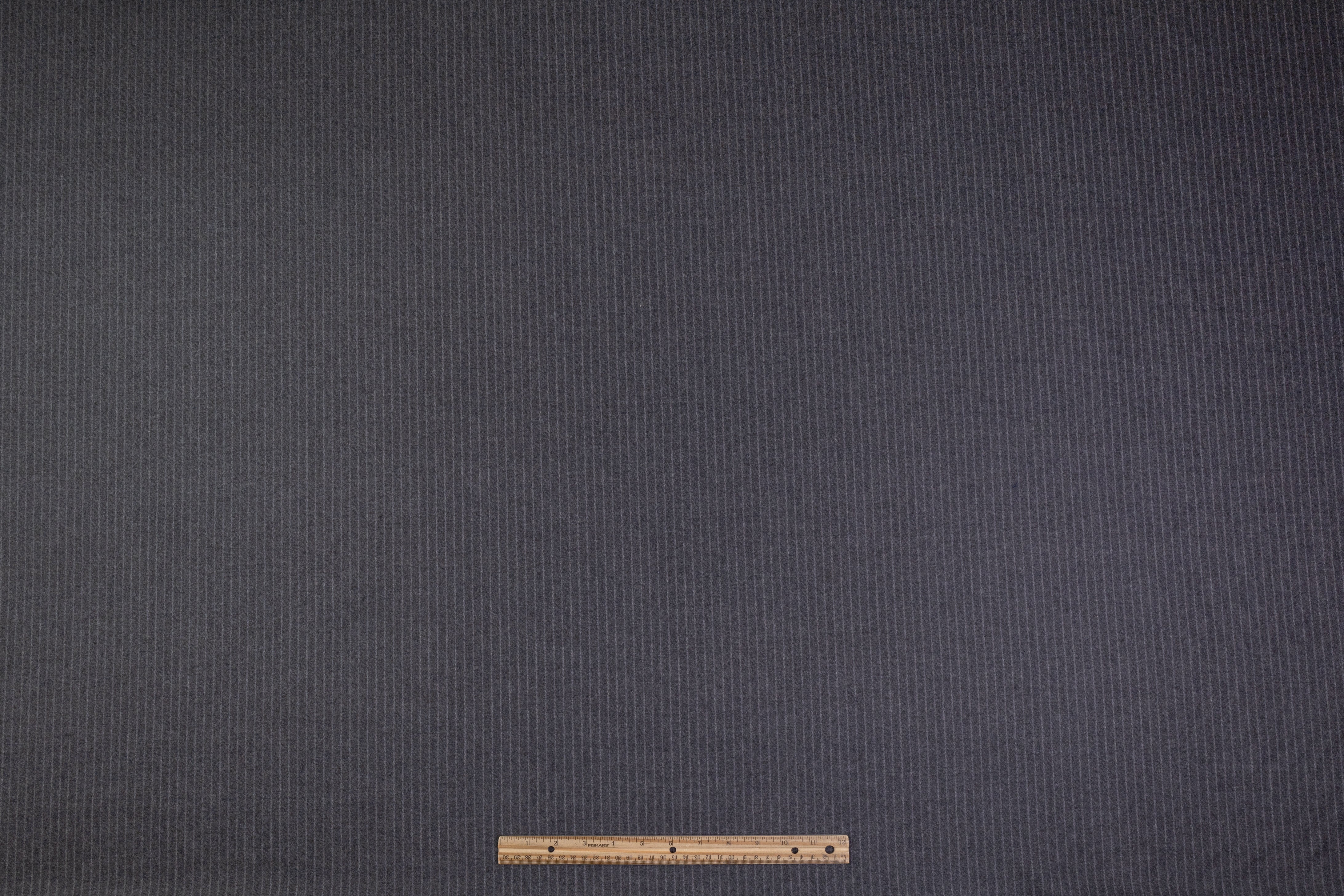 Striped Italian Wool Flannel - Gray