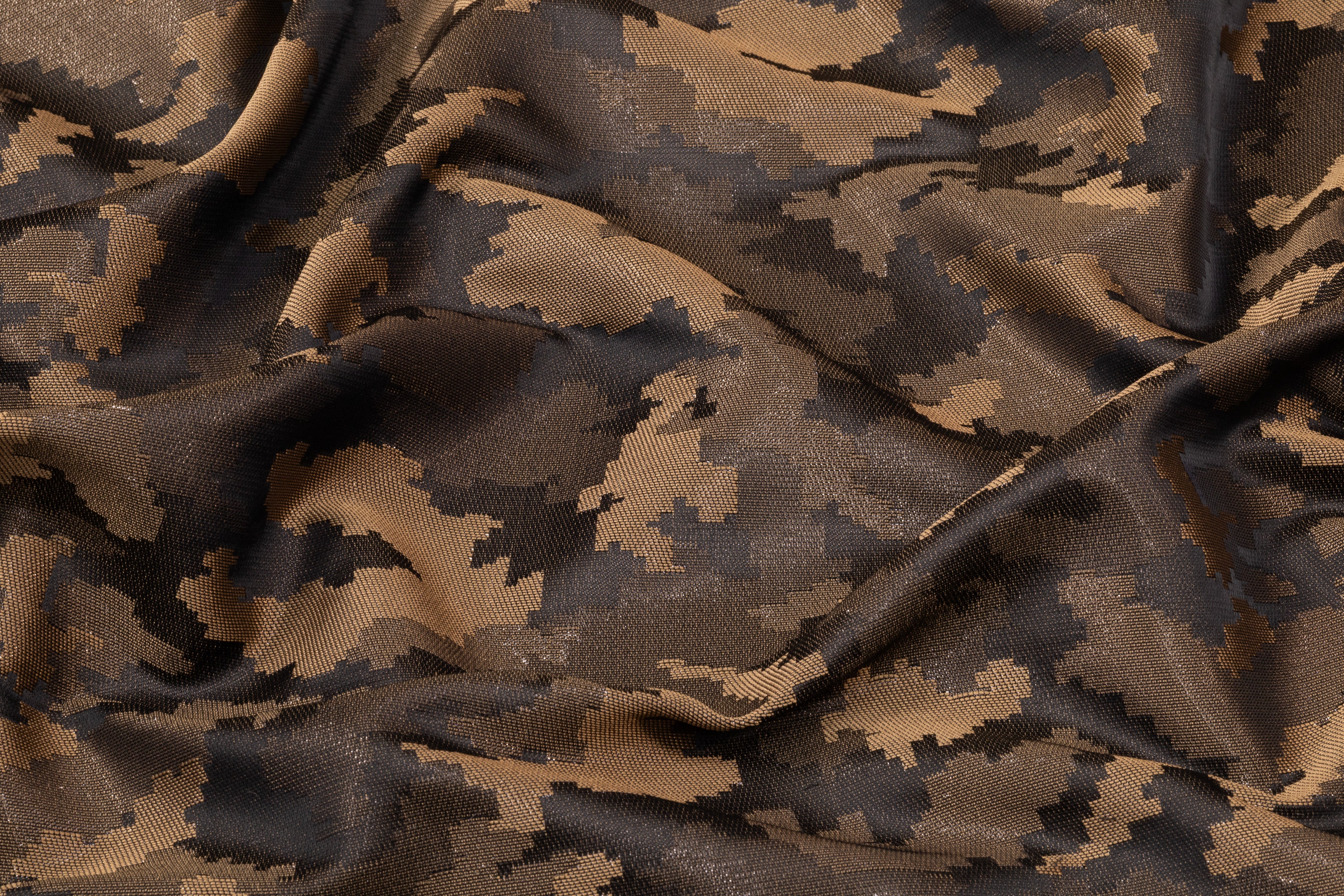 Camouflage Italian Brocade - Brown