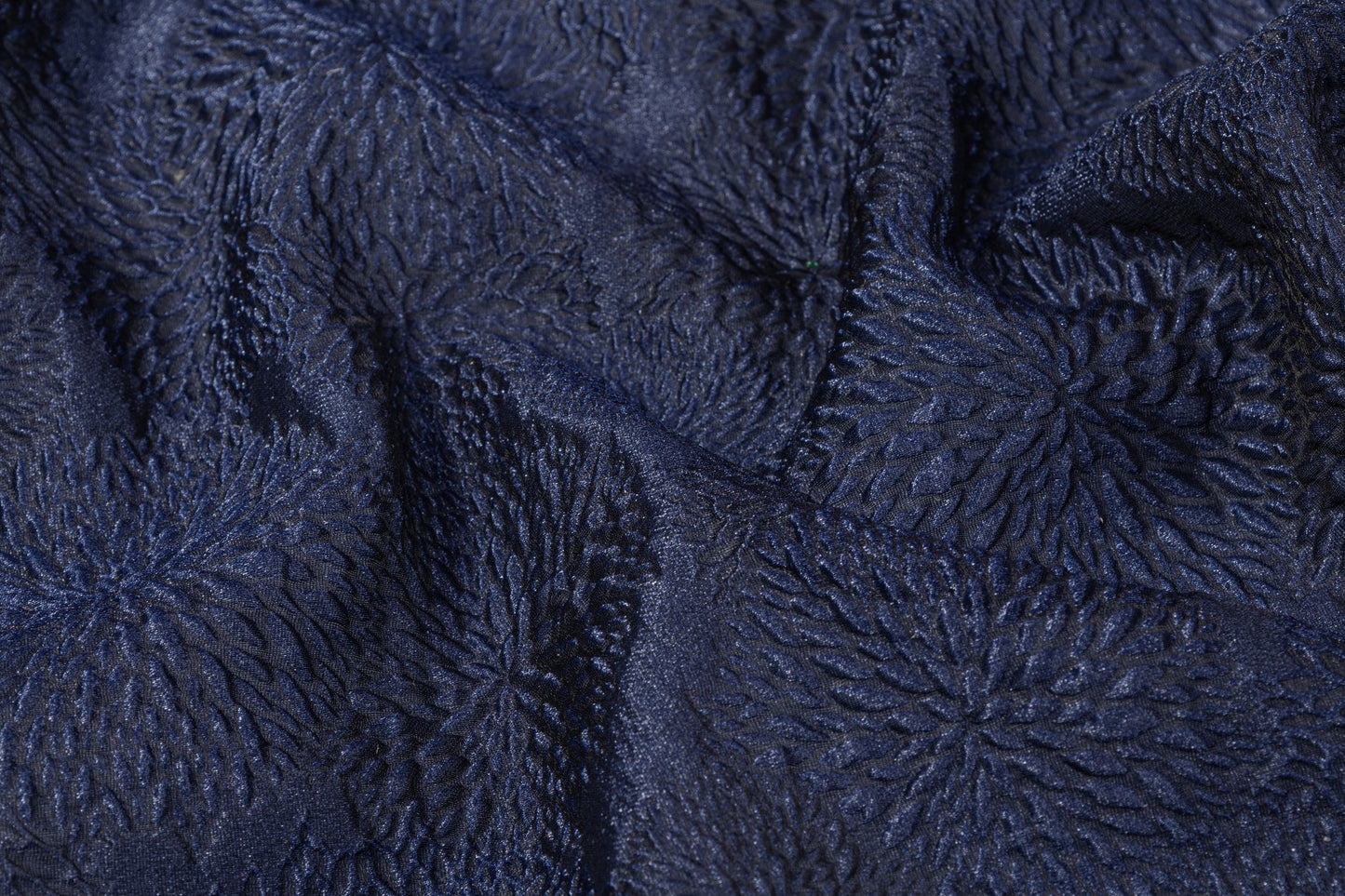 Metallic Organza Brocade - Navy Blue