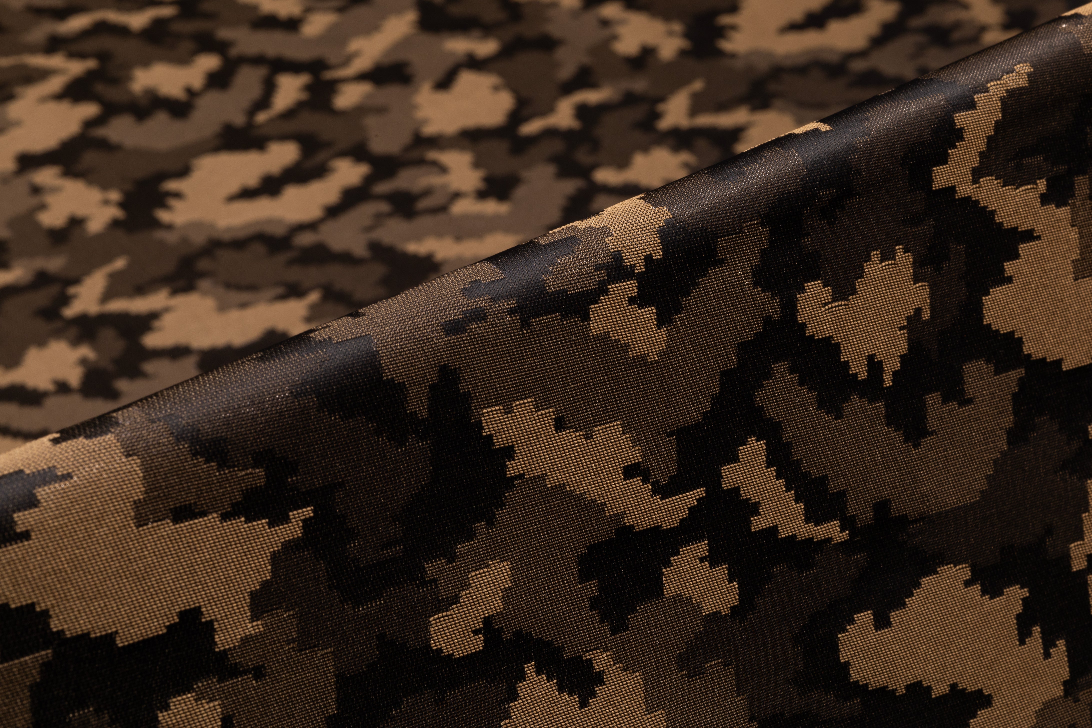 Camouflage Italian Brocade - Brown