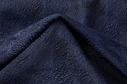 Metallic Organza Brocade - Navy Blue