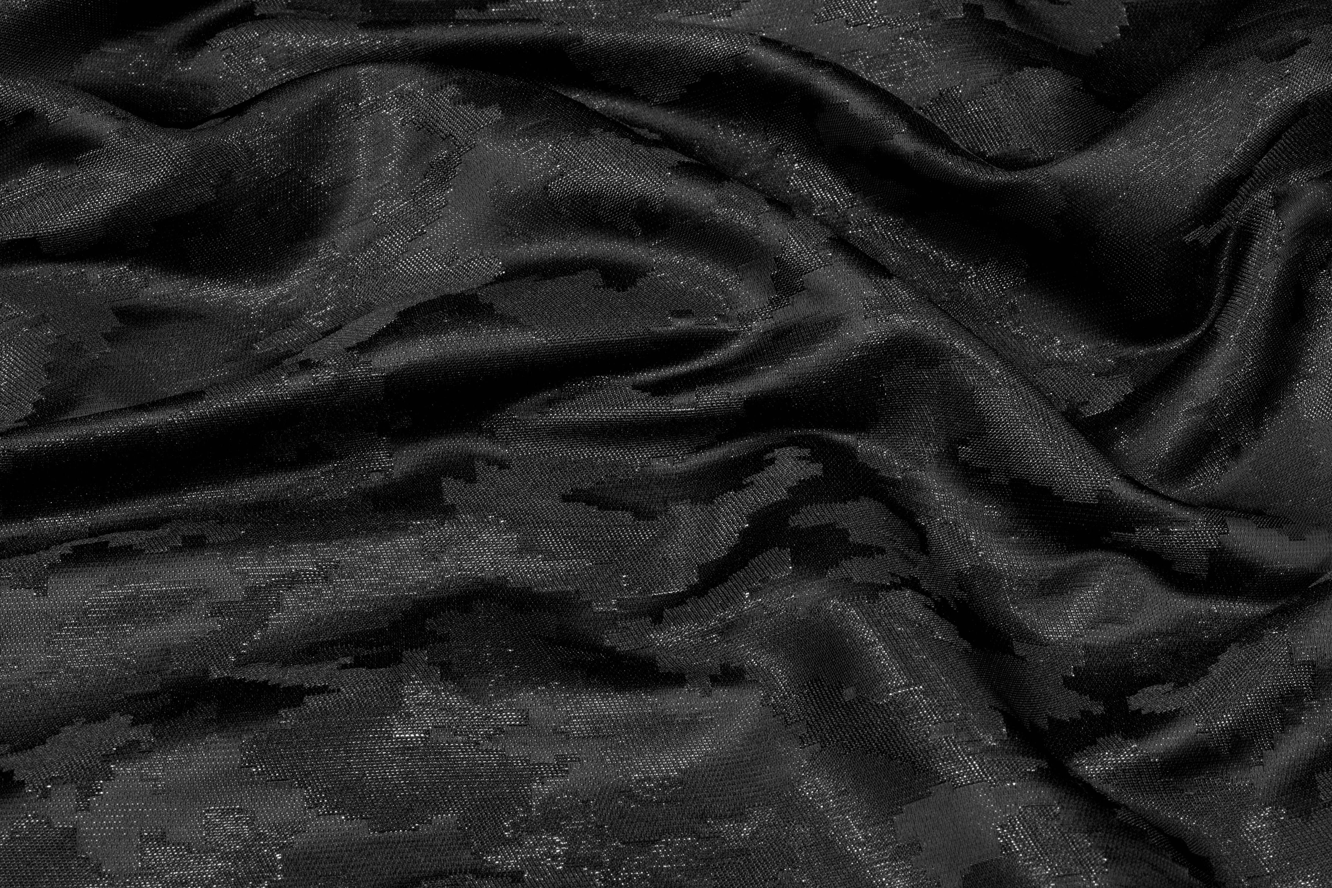 Camouflage Italian Brocade - Black