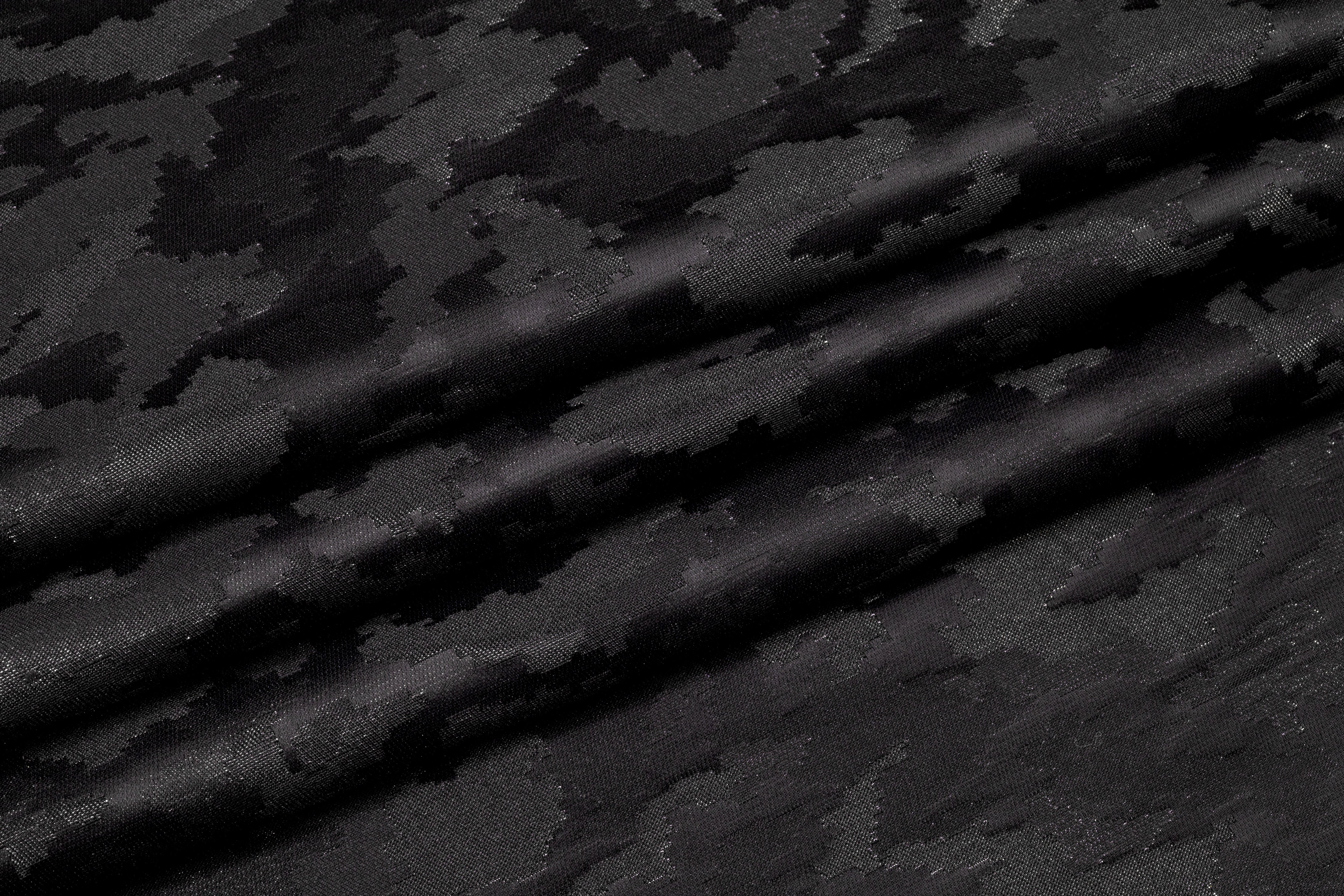 Camouflage Italian Brocade - Black