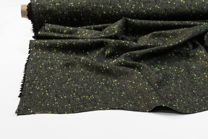 Speckled Italian Wool Blend - Green / Black