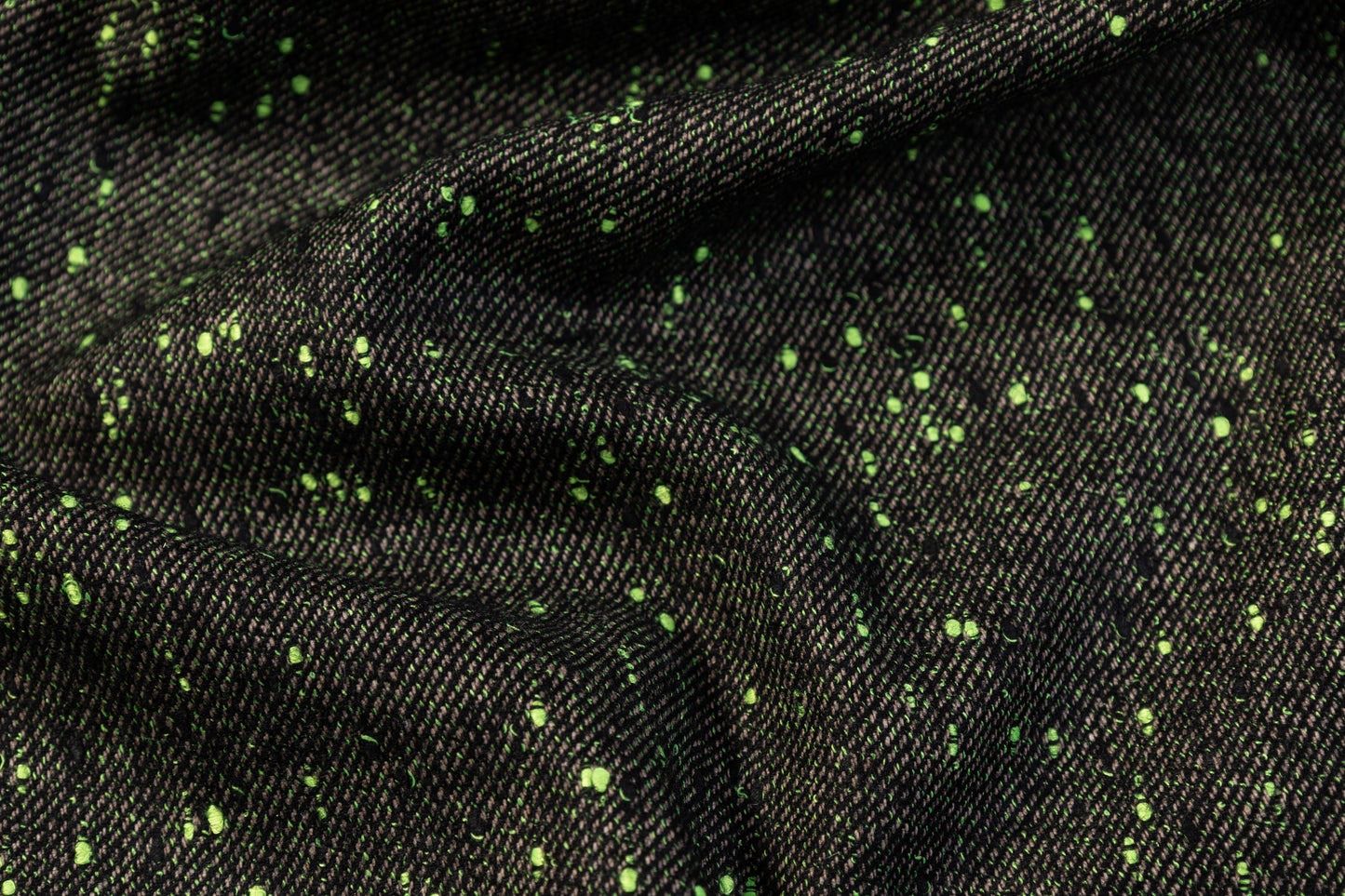 Speckled Italian Wool Blend - Green / Black