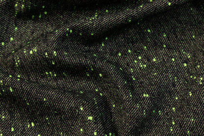 Speckled Italian Wool Blend - Green / Black