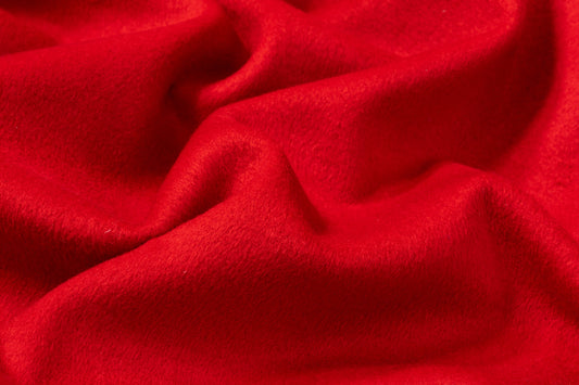 Fused Wool Coating - Red