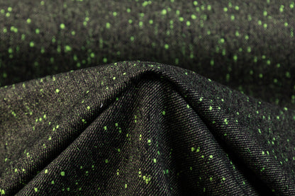 Speckled Italian Wool Blend - Green / Black
