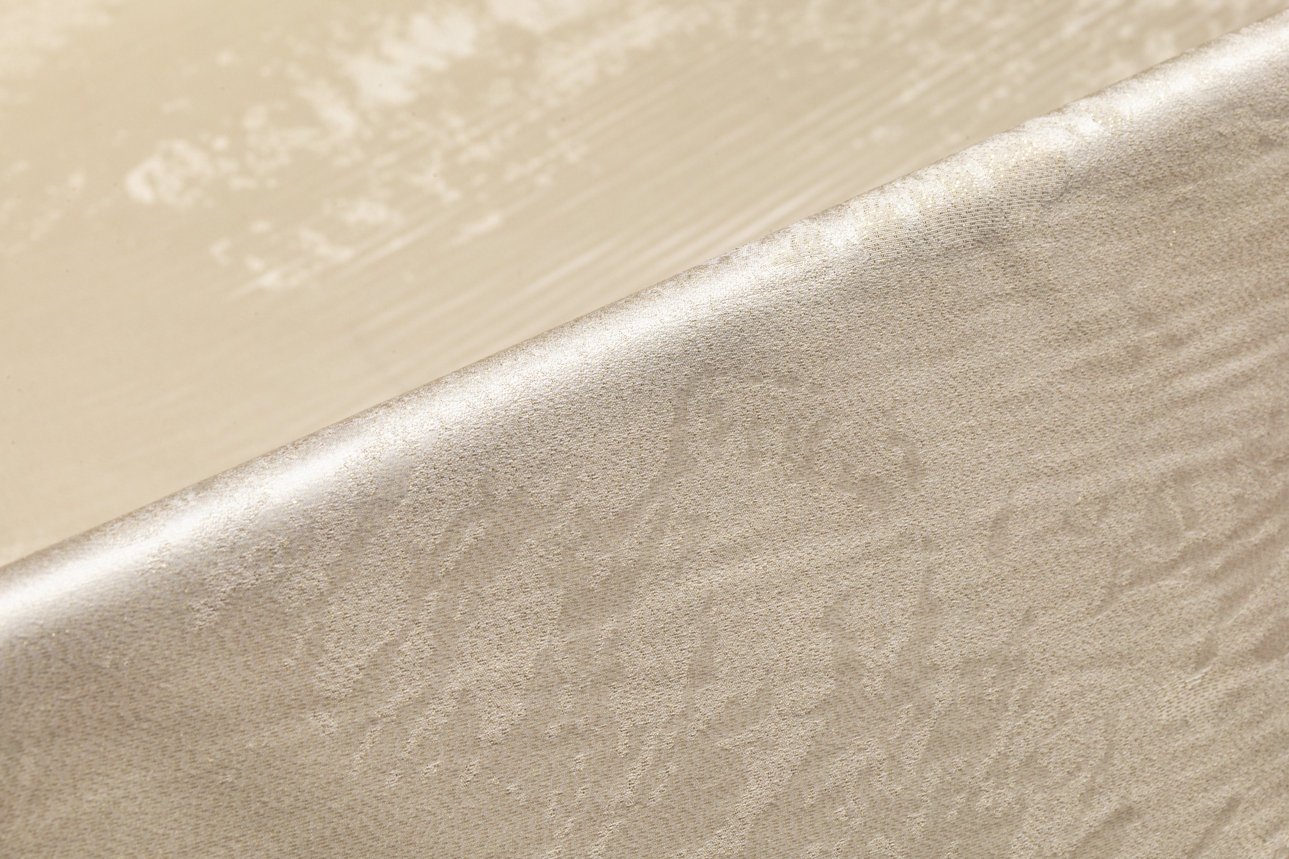 Abstract Italian Silk Viscose Metallic Jacquard - Ivory / Gold